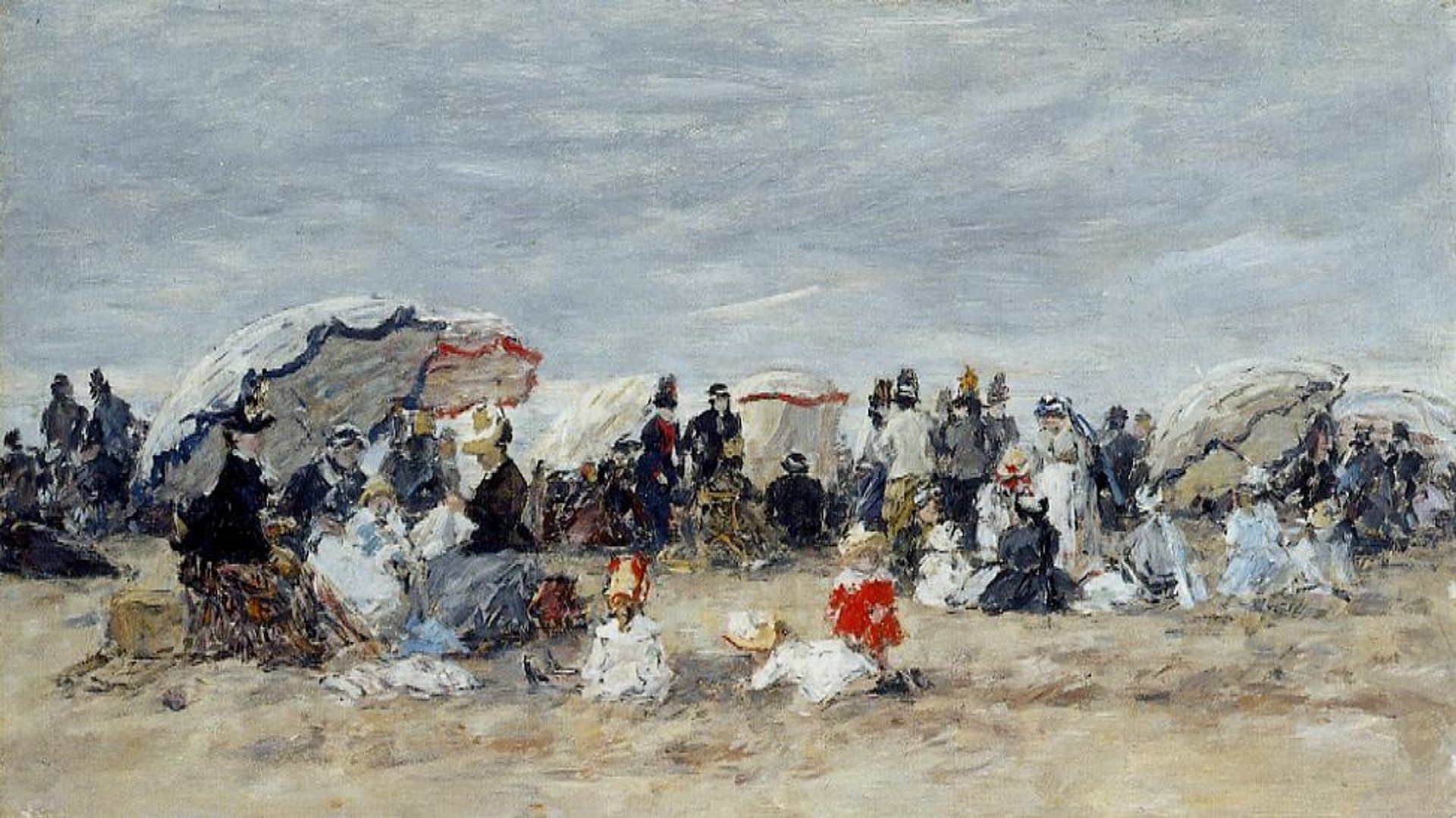 Beach Scene by Eugène Boudin