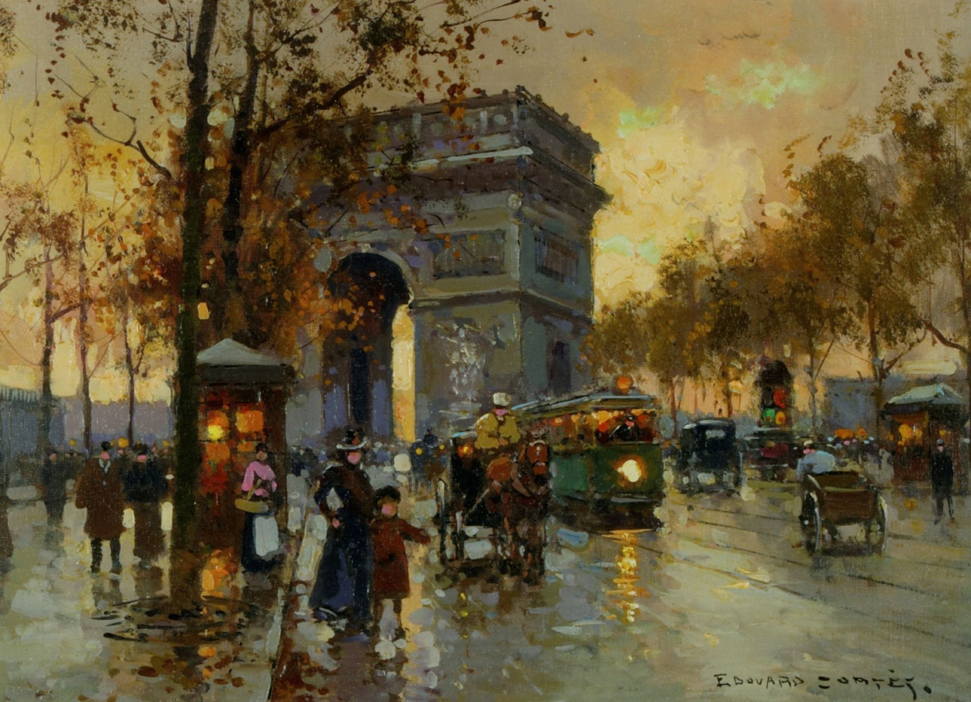 Triumphal Arch View by Edouard Cortes