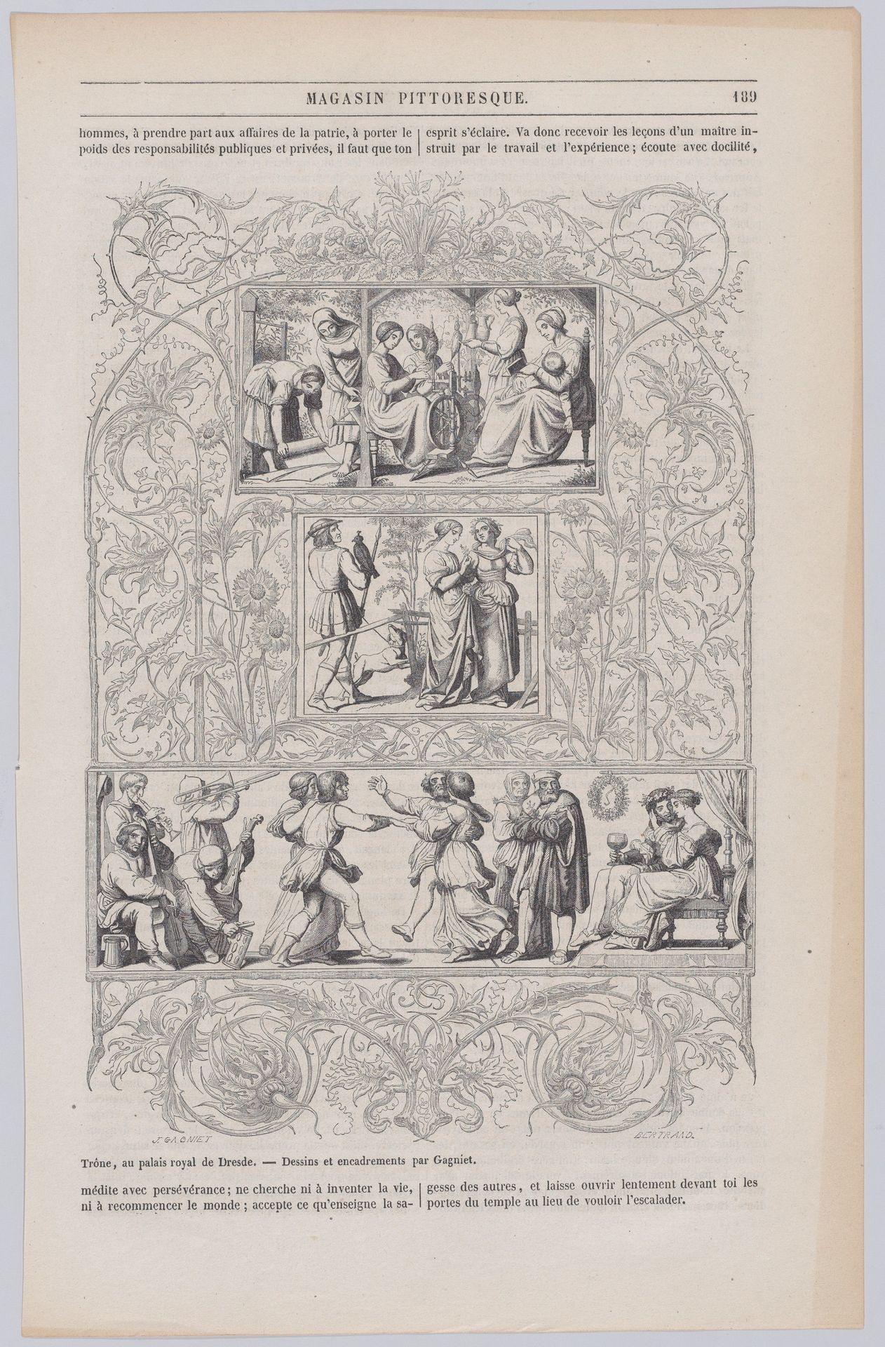 The Human Life by Bendemann, from "Le Magasin Pittoresque" by Anonymous