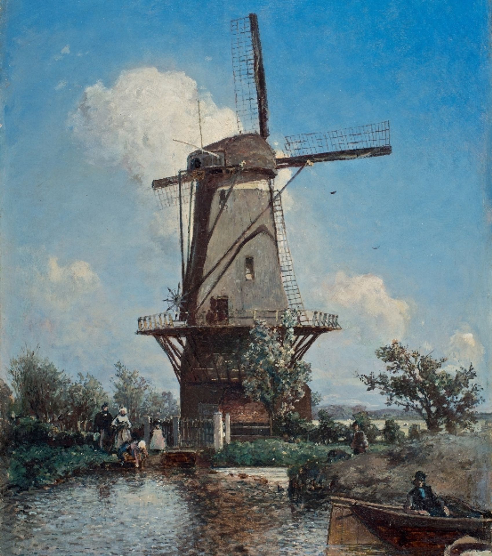 A Windmill near Delft by Johan Barthold Jongkind