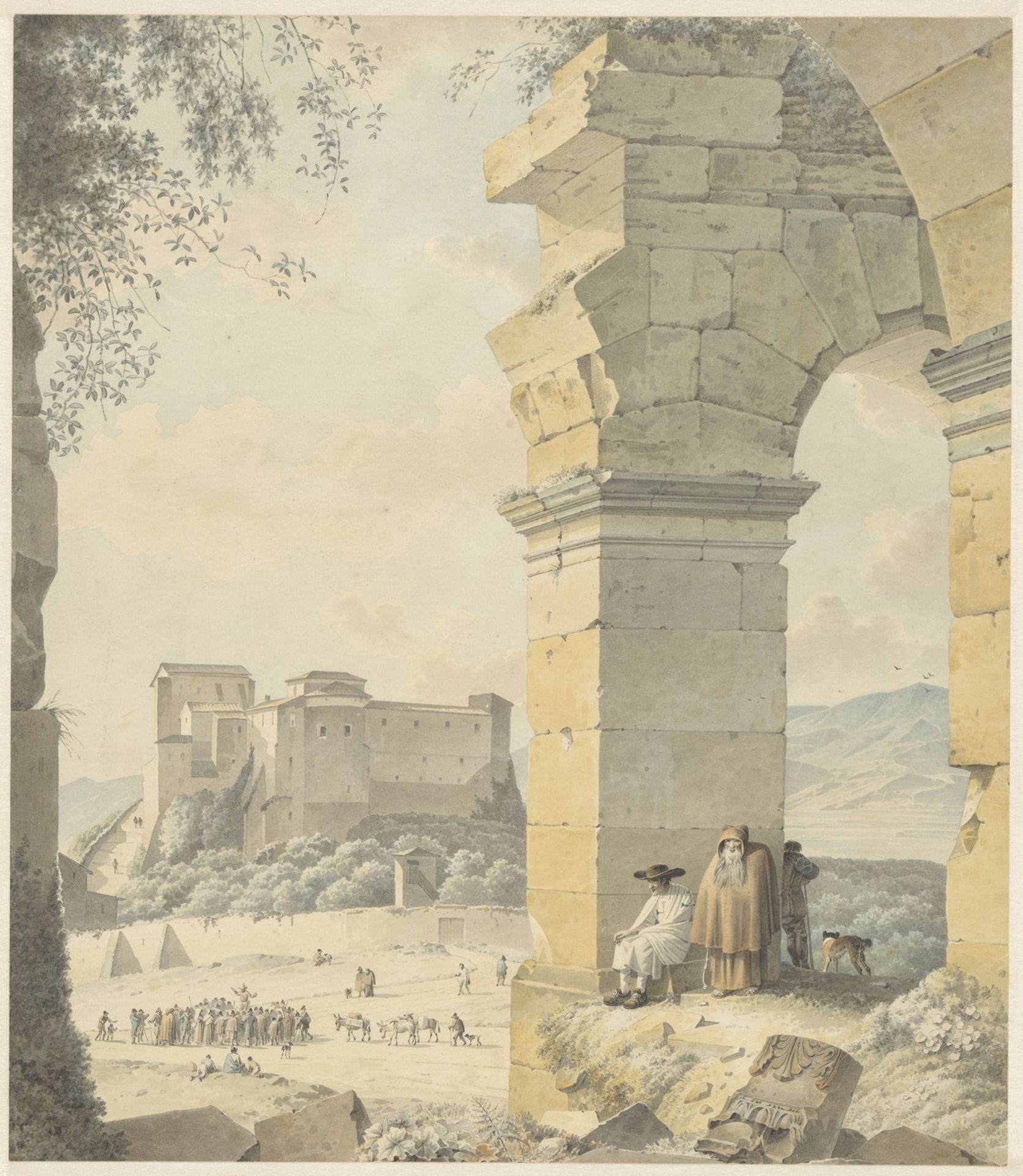 Colosseum en Santi Quattro Coronati by Josephus Augustus Knip