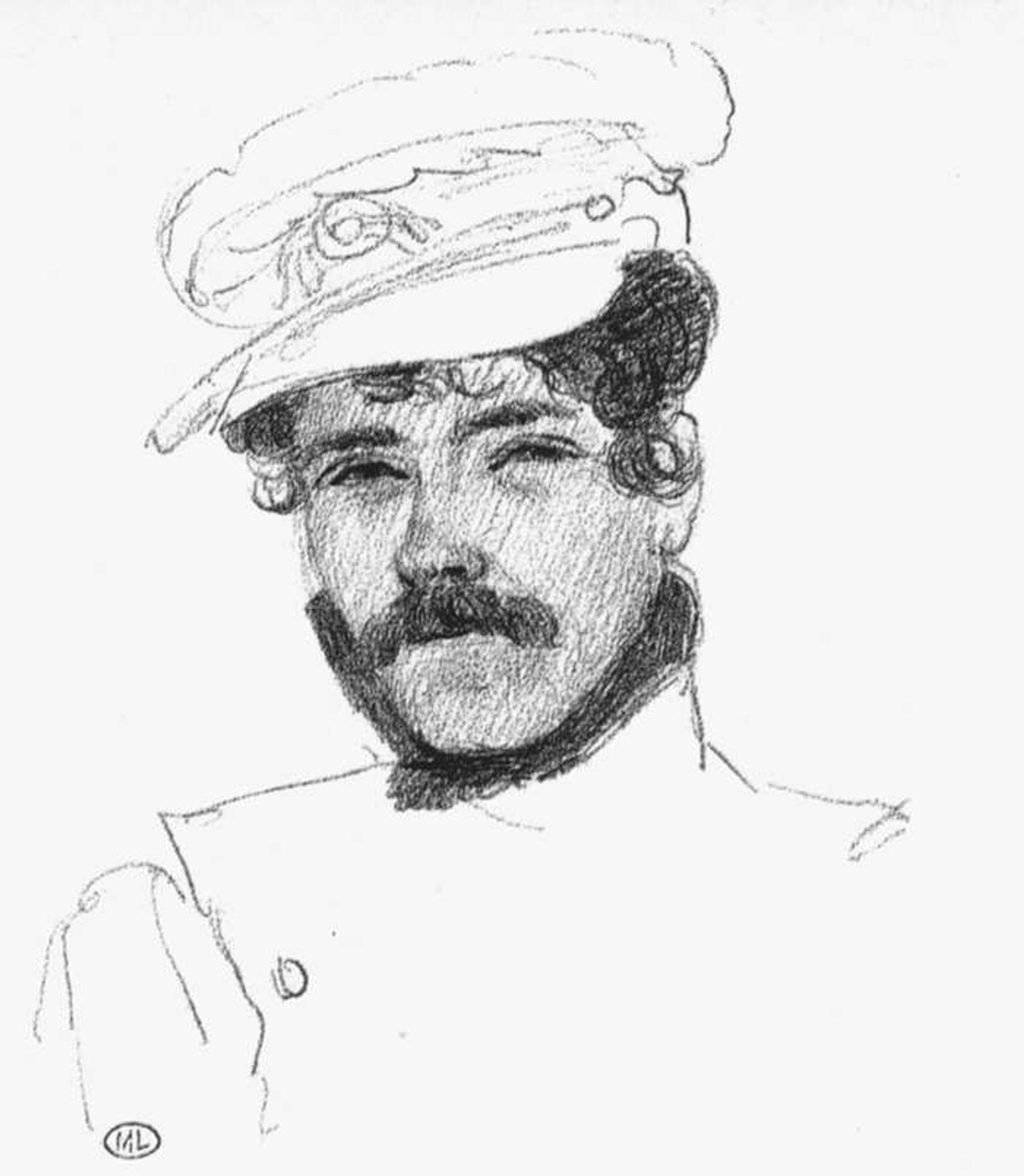 Self-Portrait with Cap by Eugène Delacroix