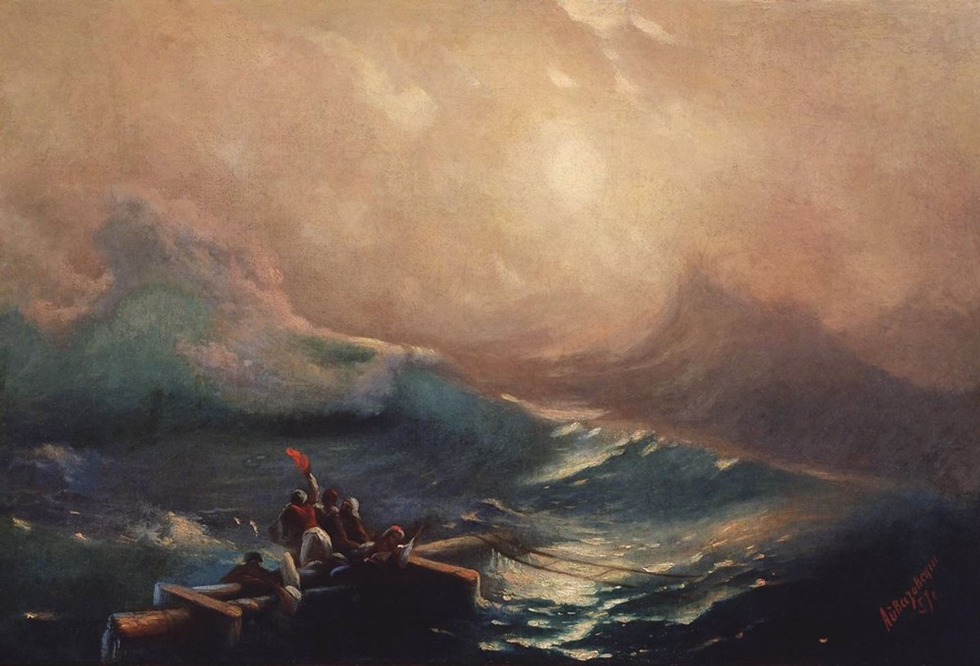 The Ninth Wave. Study by Ivan Konstantinovich Aivazovsky