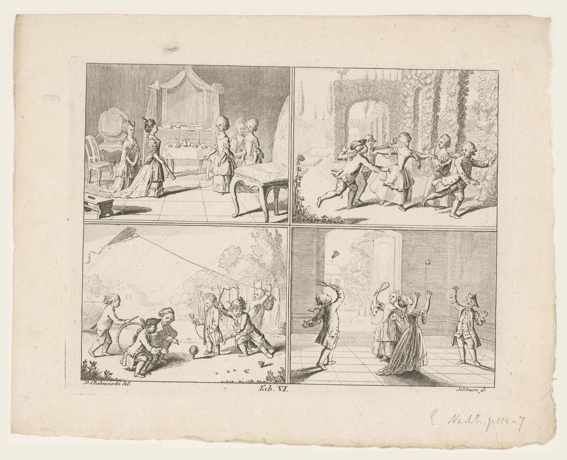 Kinderspelen by Johann David (I) Schleuen