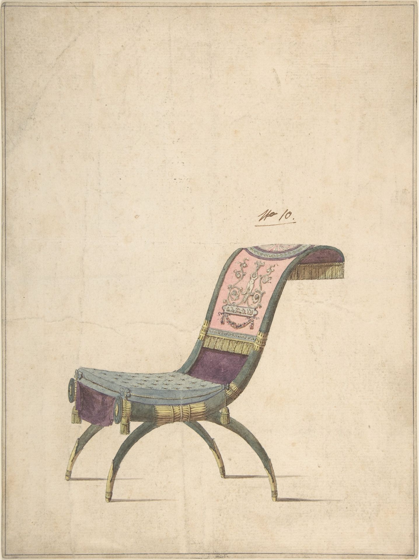 Design for an Empire Chair by Anonymous