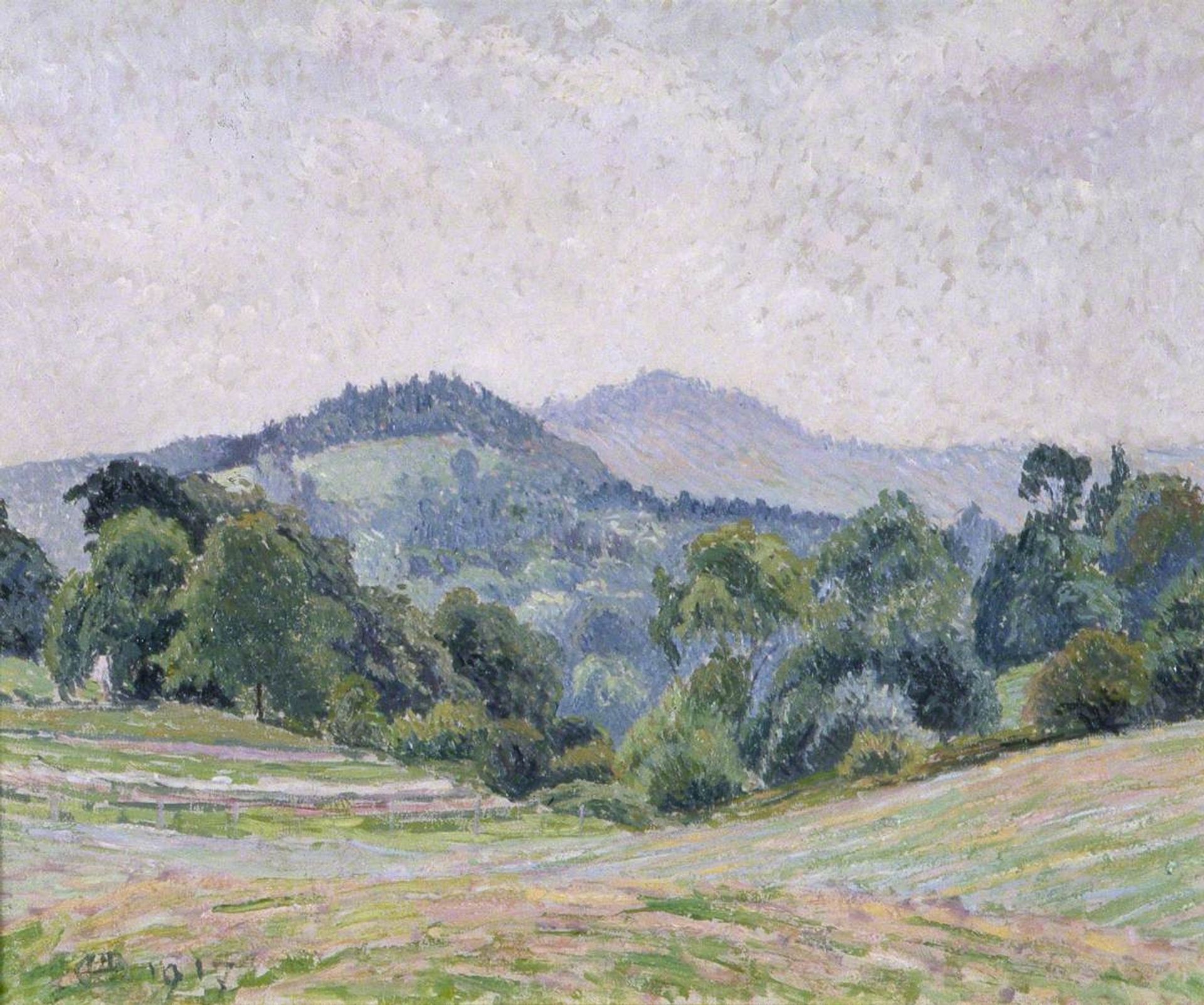 The Hills from Hayfield Green by Lucien Pissarro