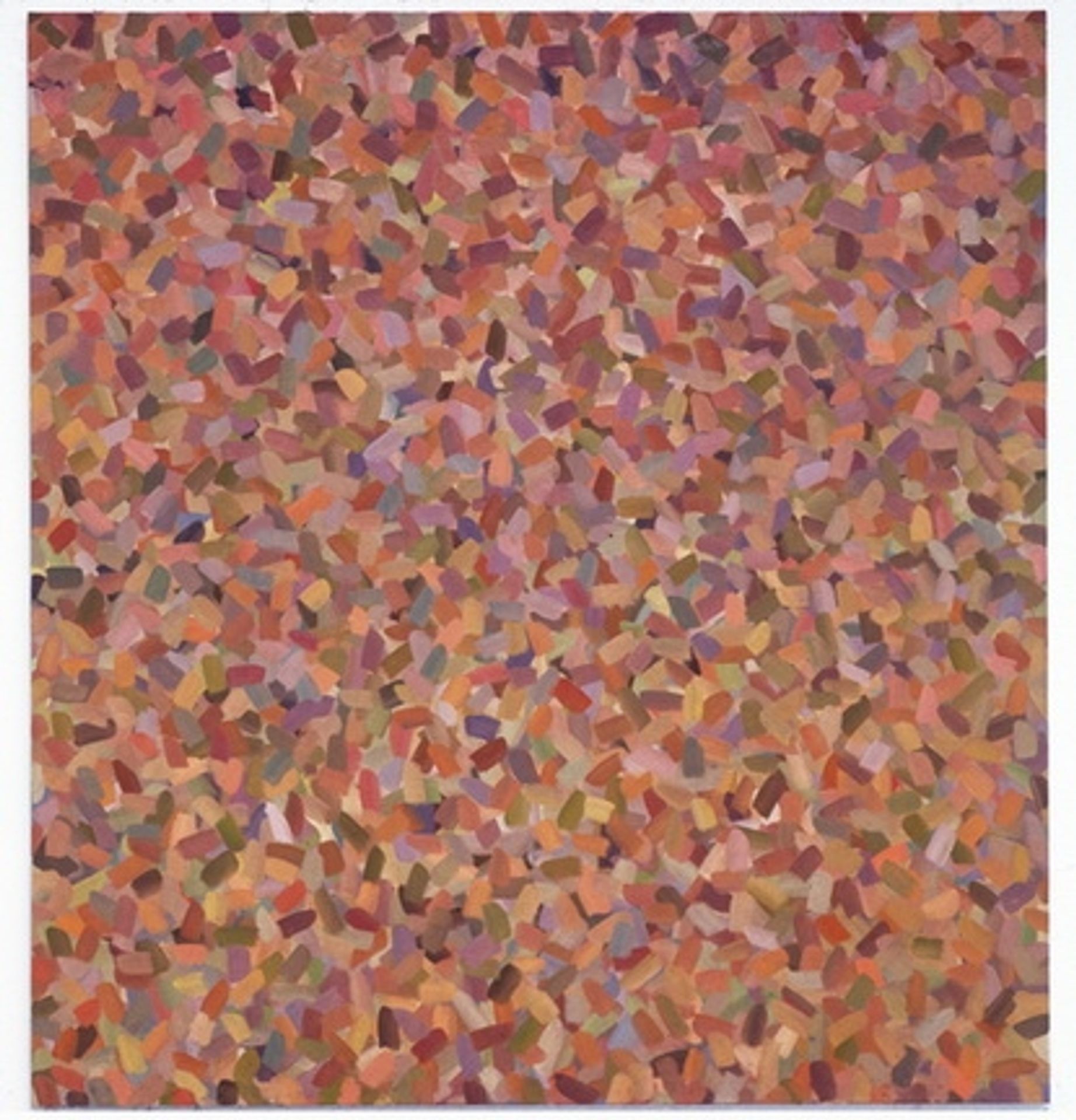 Broken Color: Cadmium Red, Cadmium Yellow, Ultramarine Blue by Marcia Hafif