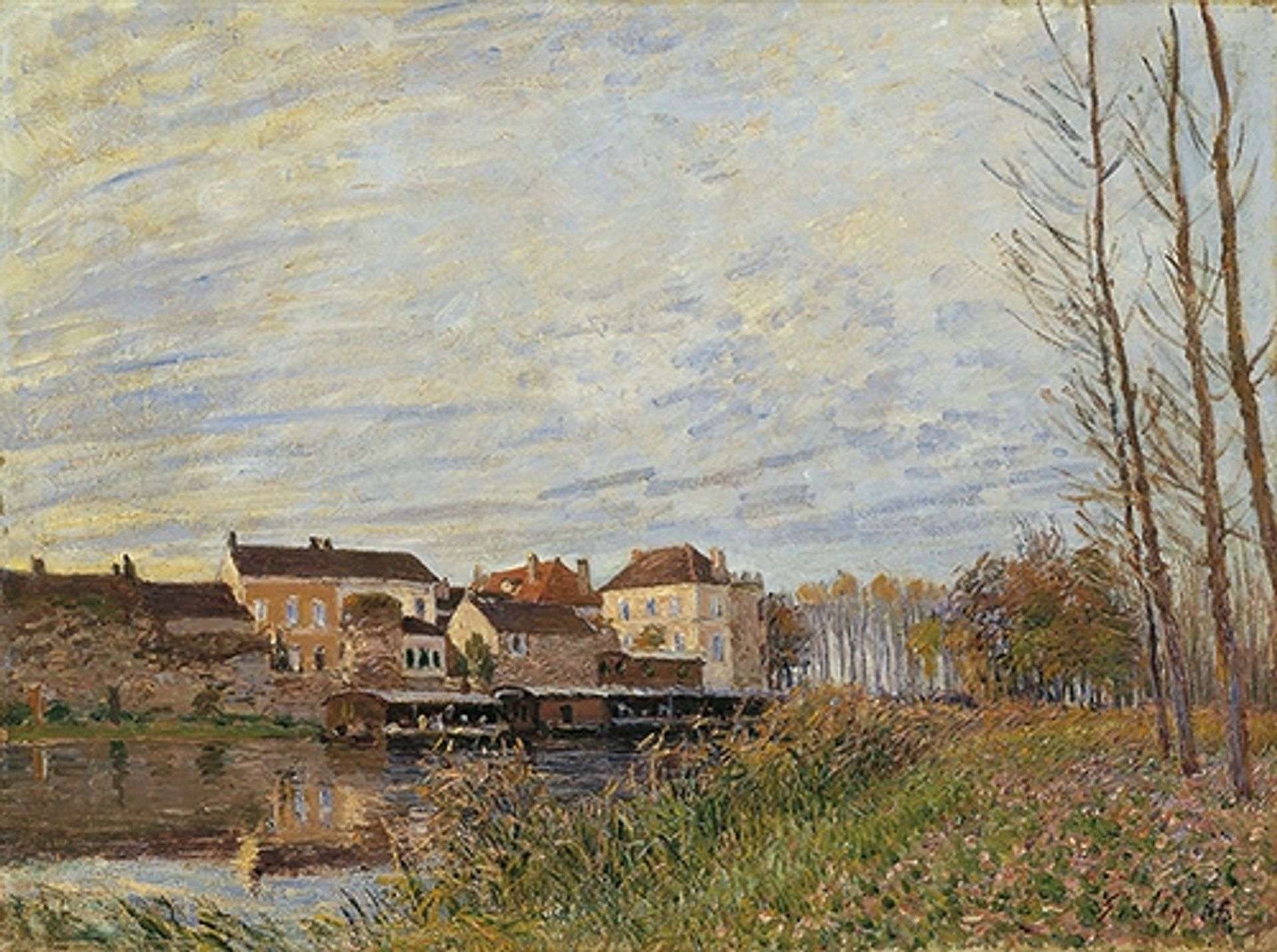 Evening in Moret, End of October by Alfred Sisley