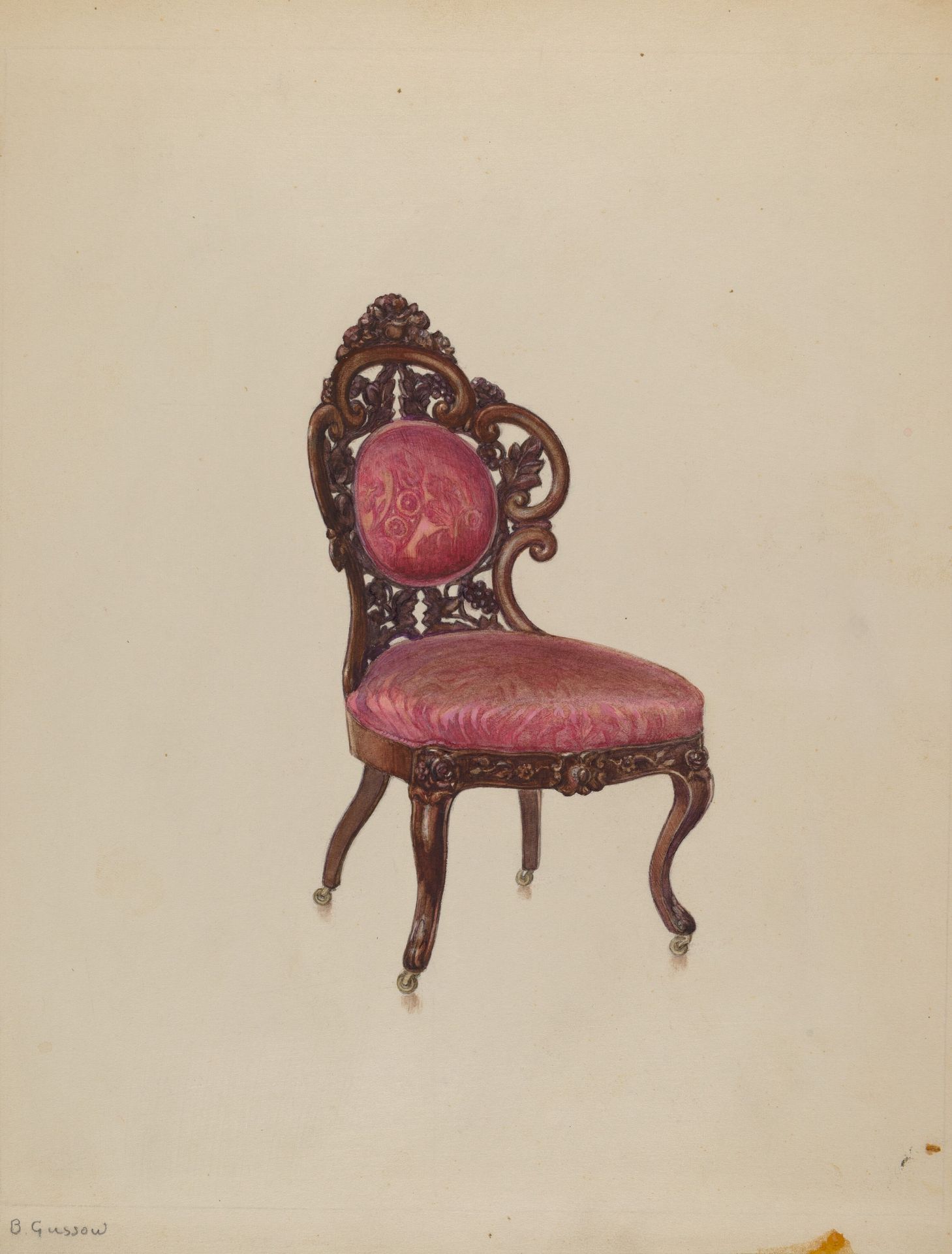 Side Chair (one of four) by Bernard Gussow