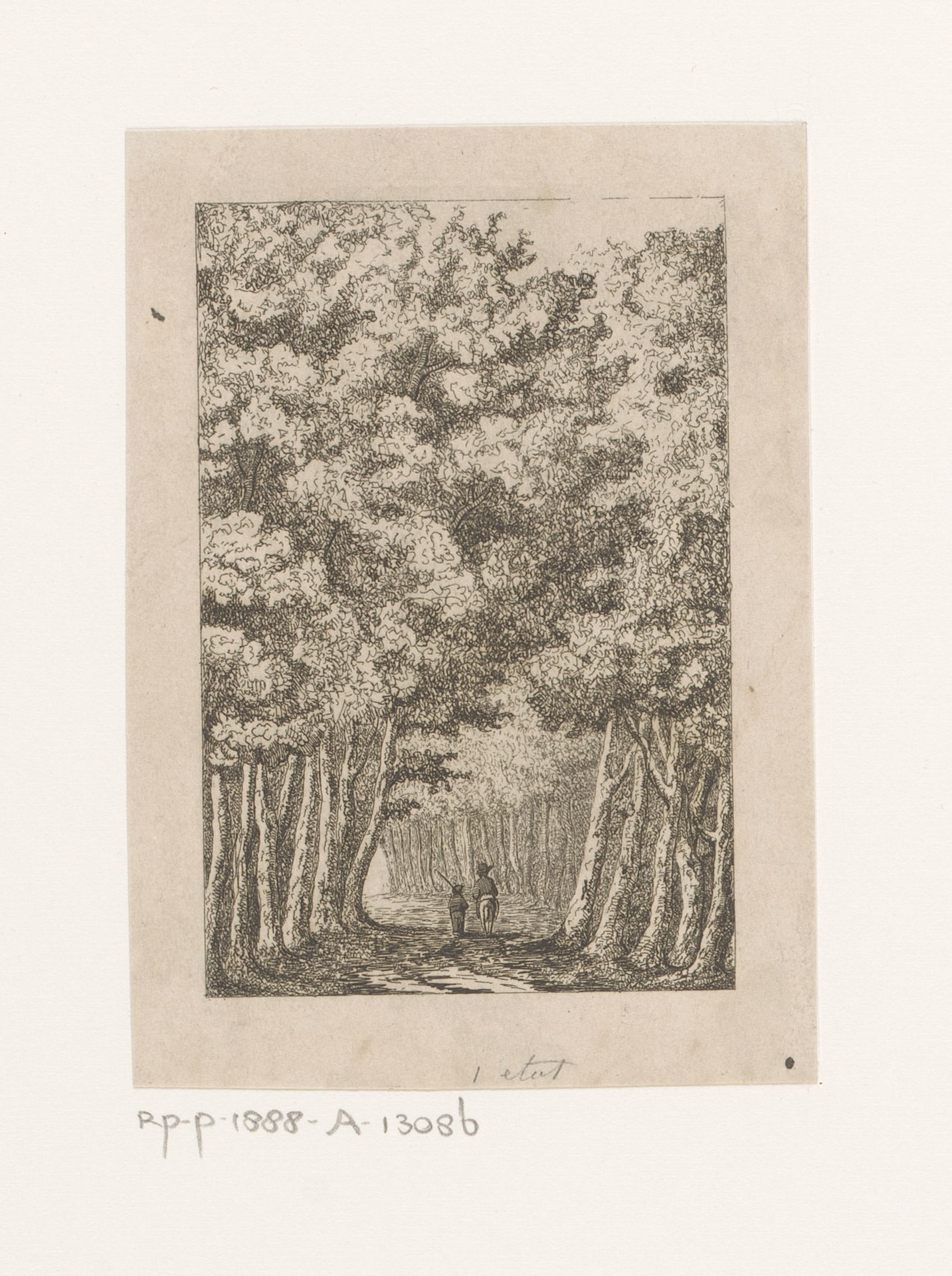 Laan in het bos in Ekeren by Jean Théodore Joseph Linnig