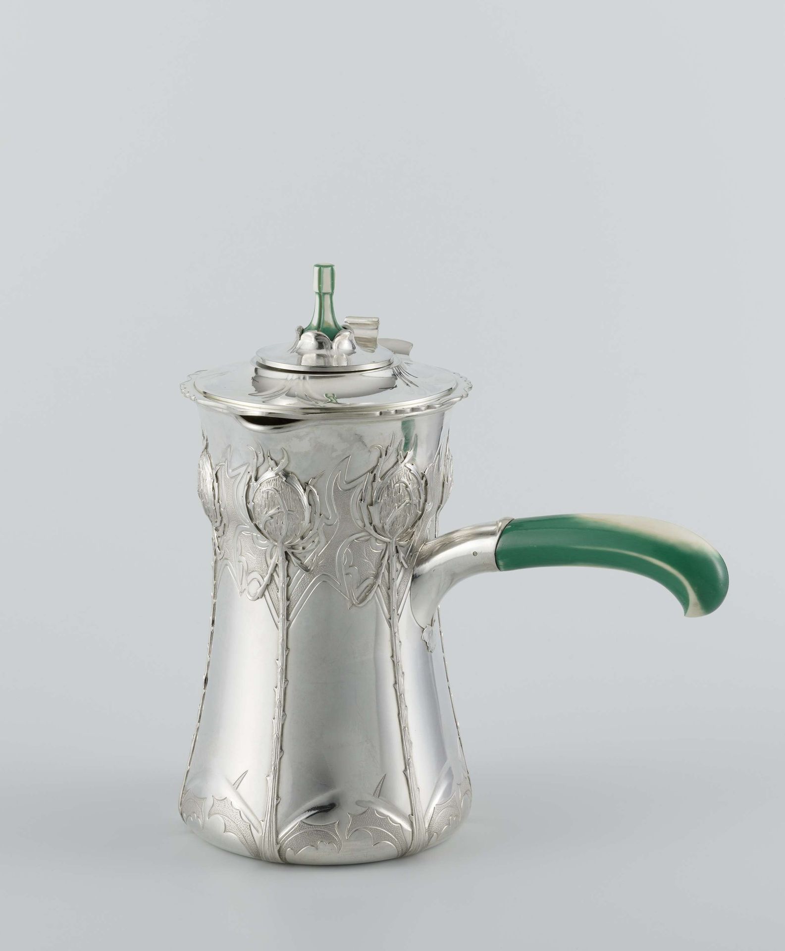 Chocolate pot with a molinet by Ernest Cardeilhac
