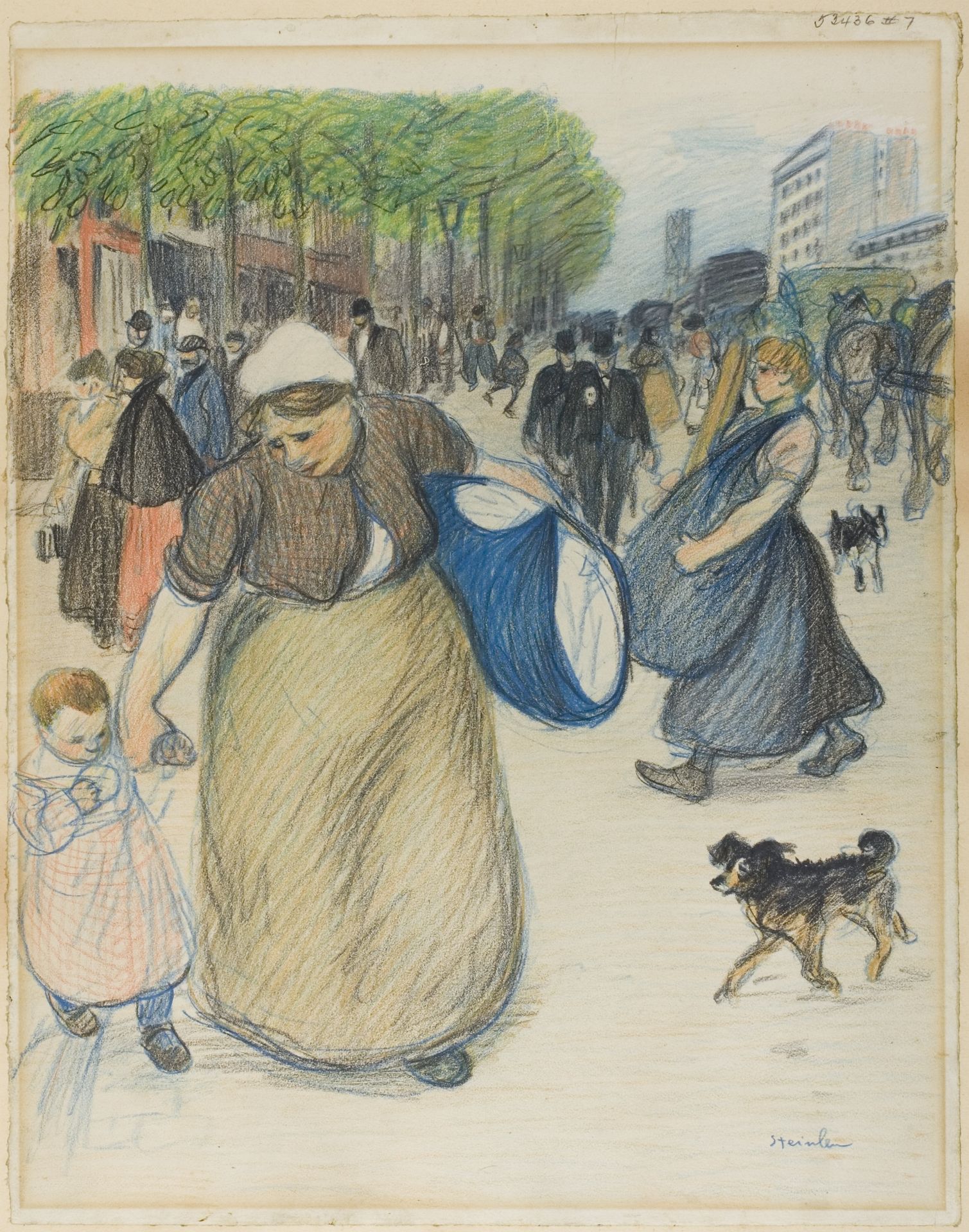 Street Scene by Théophile Alexandre Steinlen