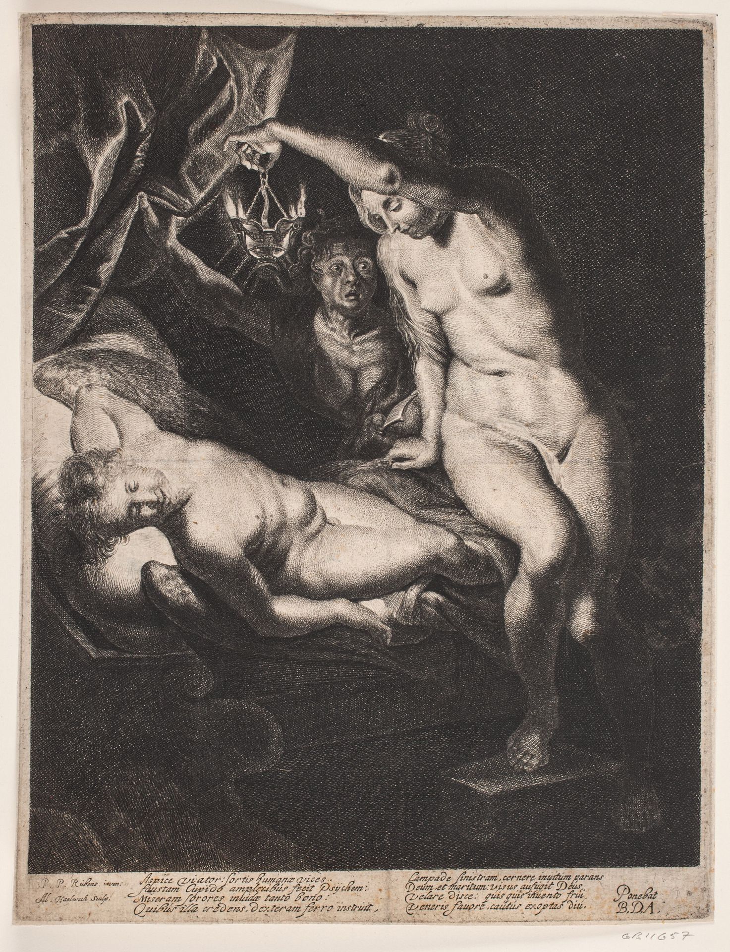 Psyche og den sovende Amor by Albert Haelwegh