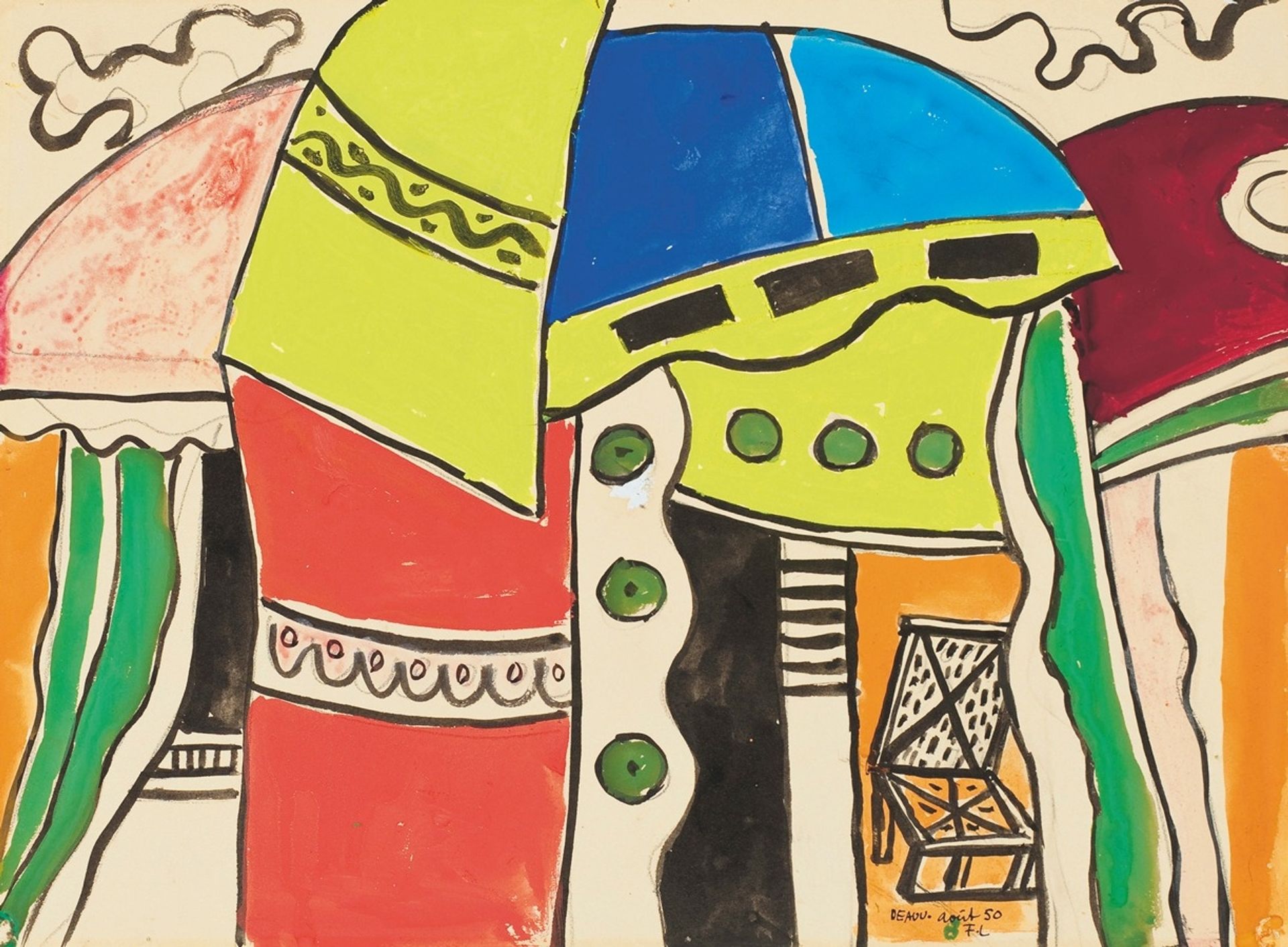La chaise sous la tente by Fernand Léger