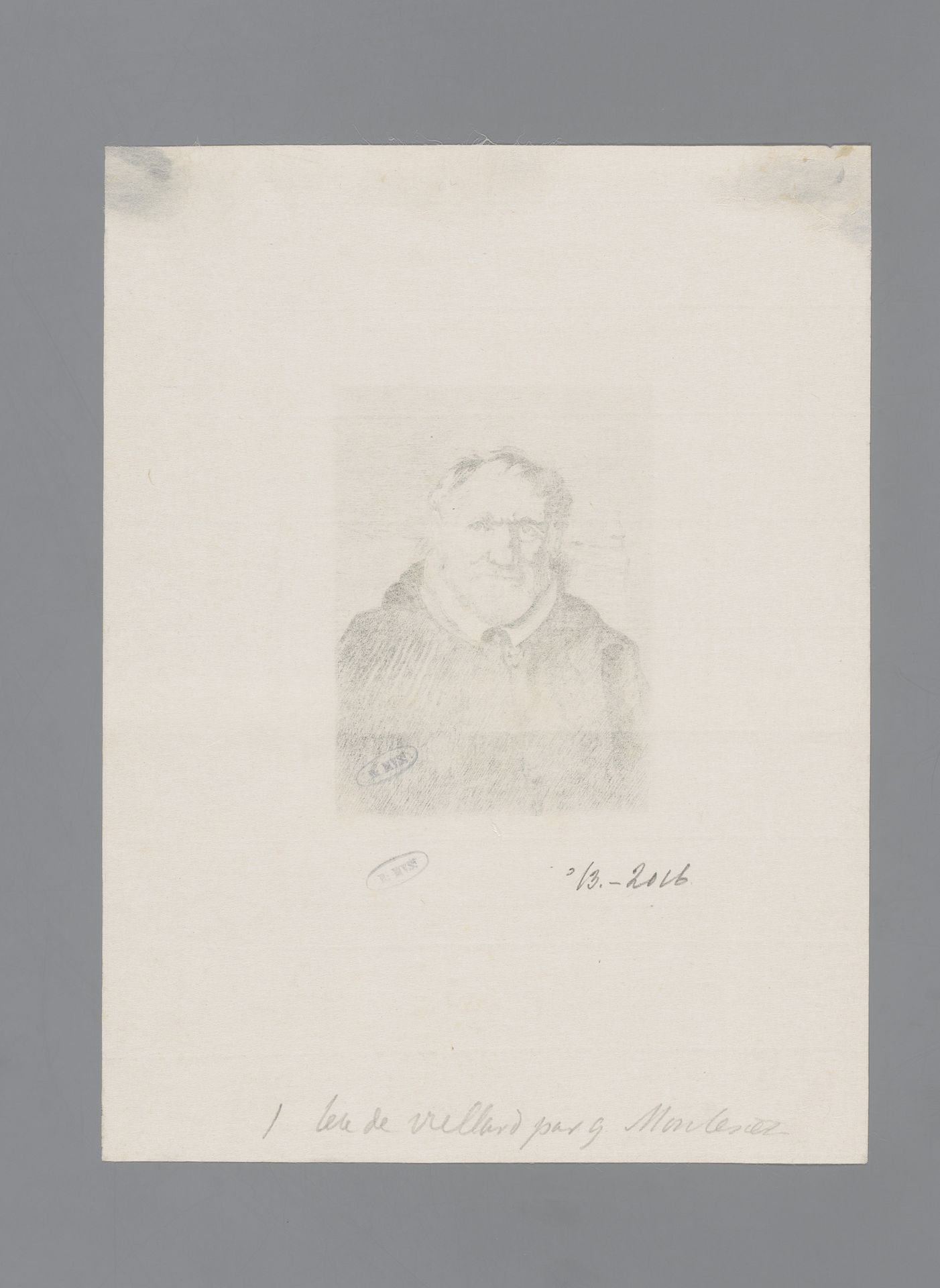 Portret van een onbekende oude man by Georges Montenez