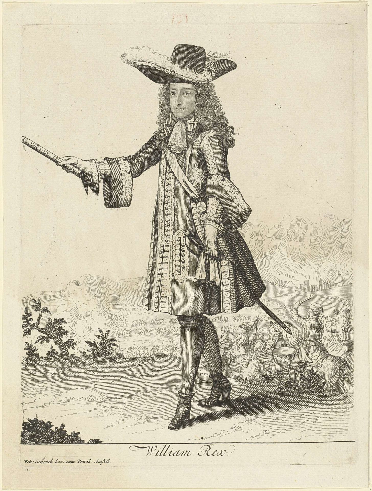 Portret van Willem III, prins van Oranje by Pieter Schenk