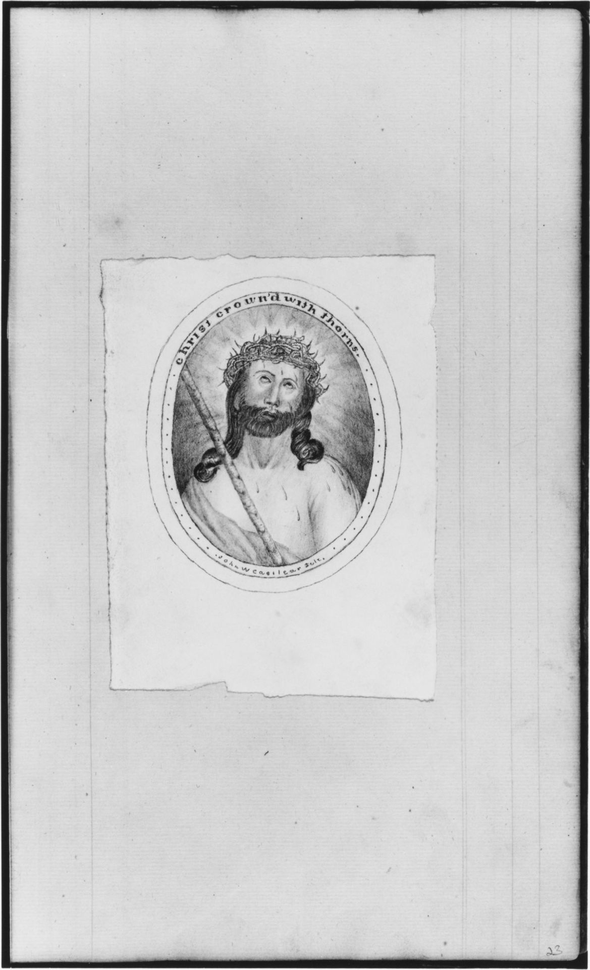 "Christ Crowned with Thorns" (from Sketchbook) by John William Casilear