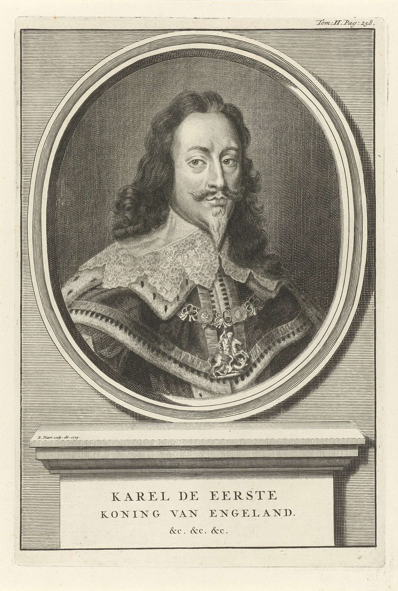 Busteportret van Karel I van Engeland by Bernard Picart