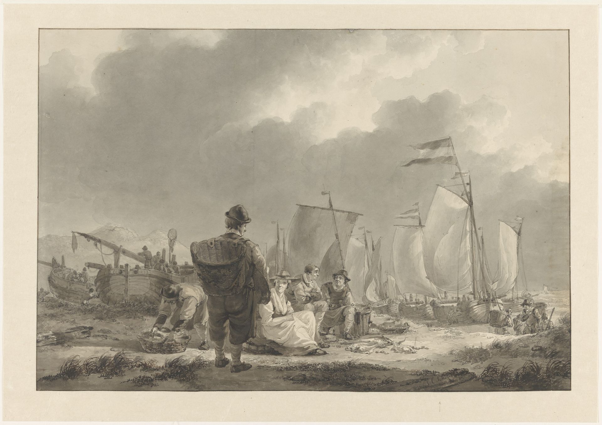 Vissers in de duinen by Johannes Christiaan Schotel