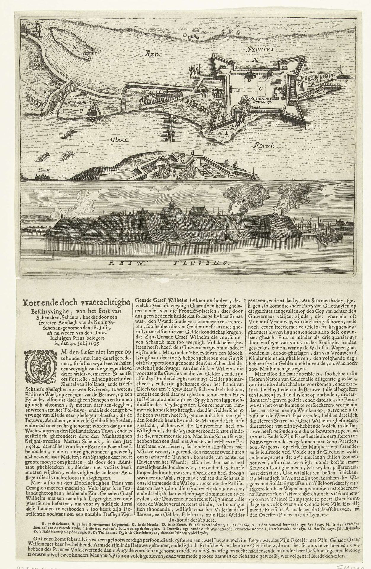 Schenckenschans belegerd door Frederik Hendrik, 1635 by Anonymous