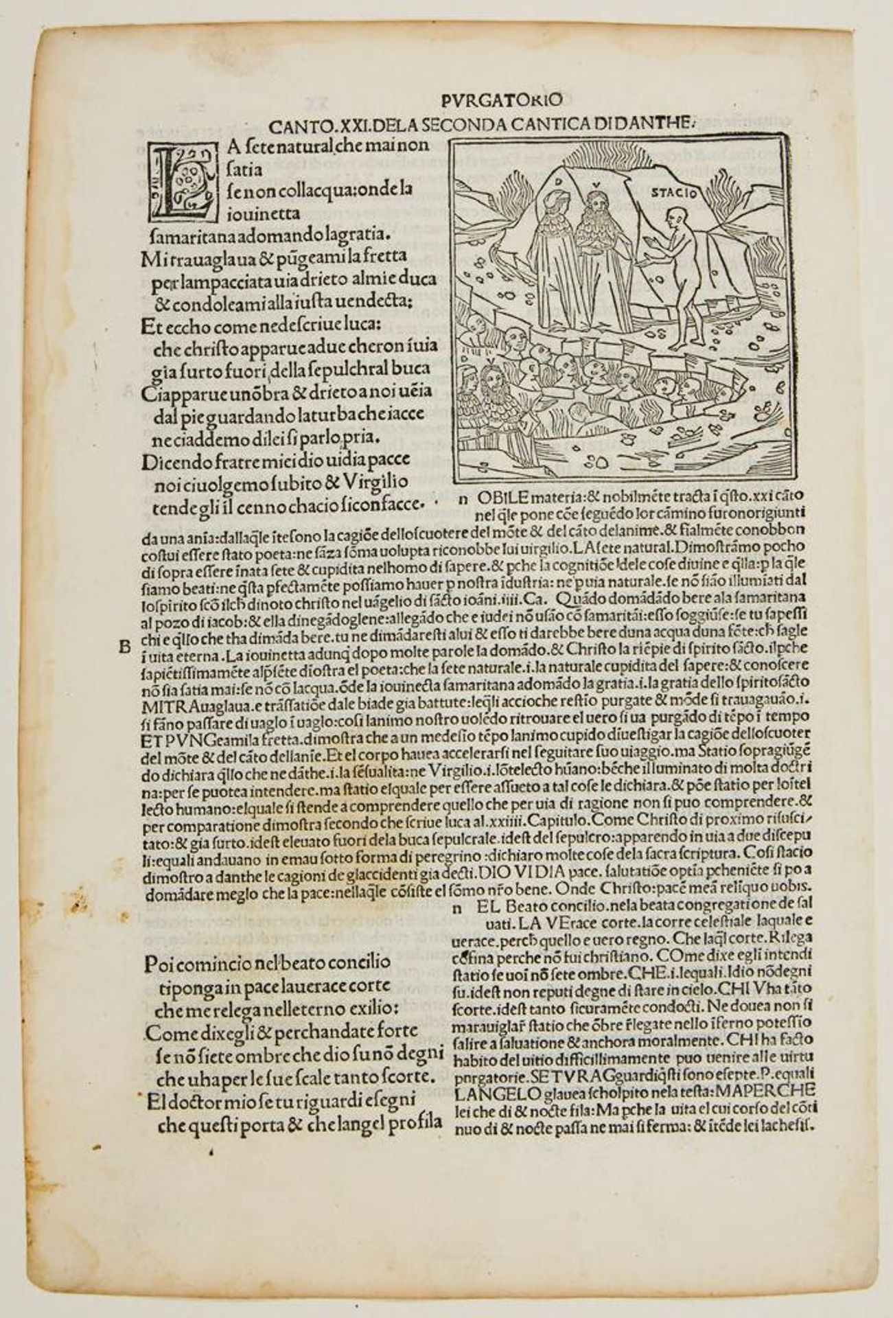 Canto XXI. The Fifth Cornice / The Avaricious; the Poet Statius by Anonymous