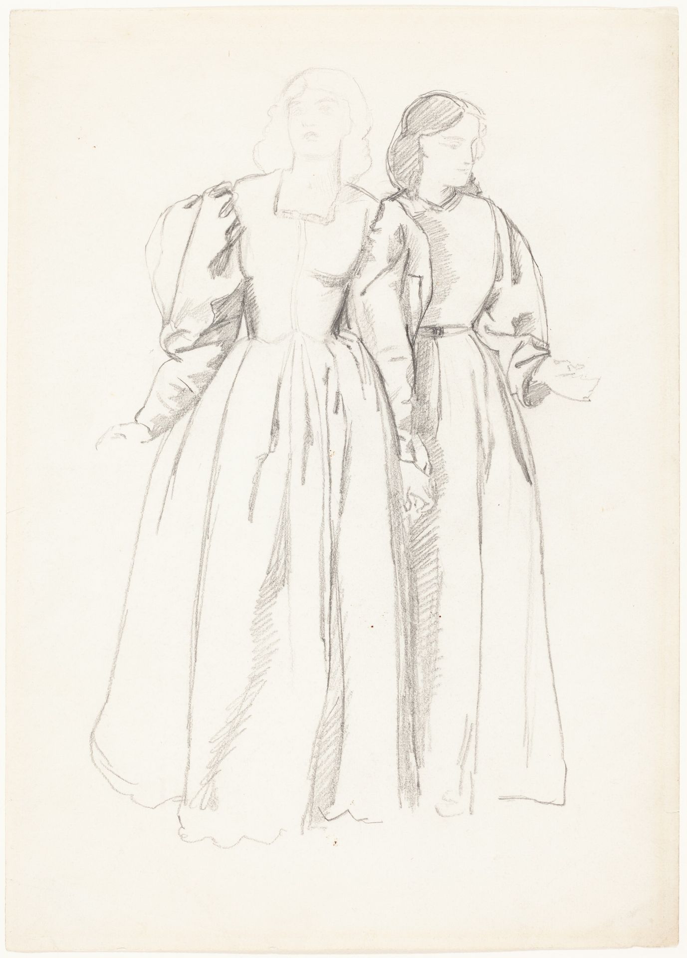 Study of Two Young Women [recto] by Valentine Cameron Prinsep