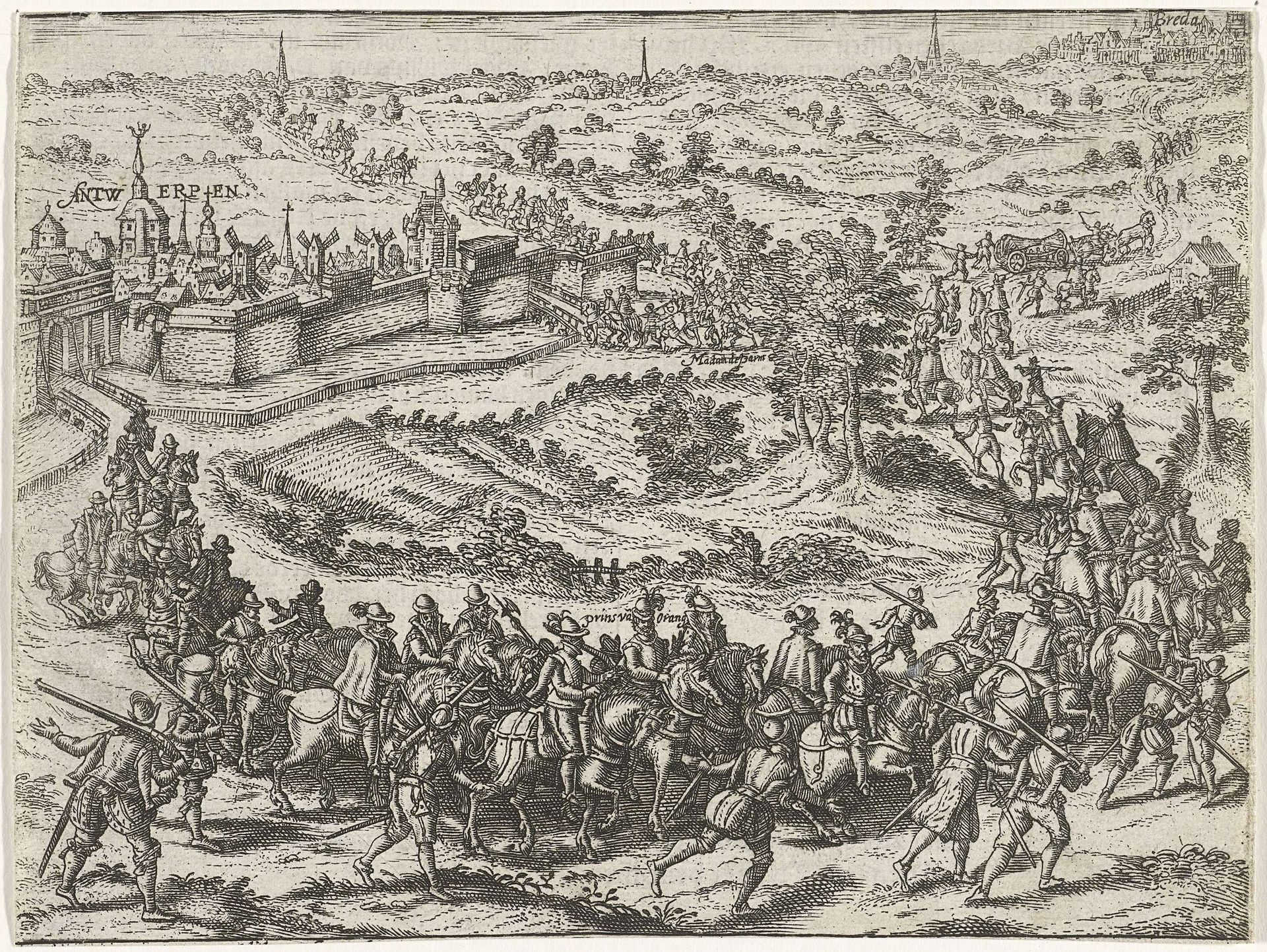 Prins van Oranje vertrekt naar Duitsland, 1567 by Anonymous