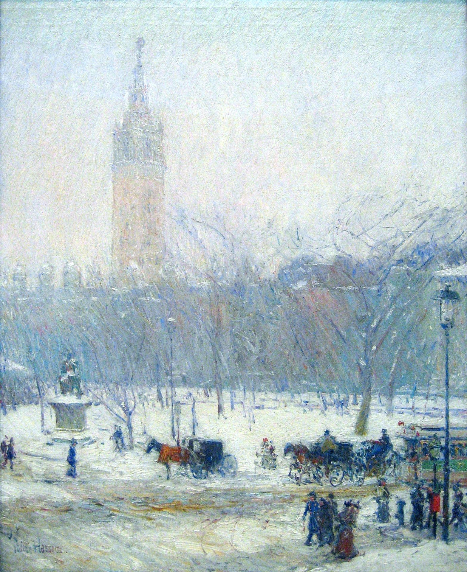 Madison Square - Snowstorm by Childe Hassam