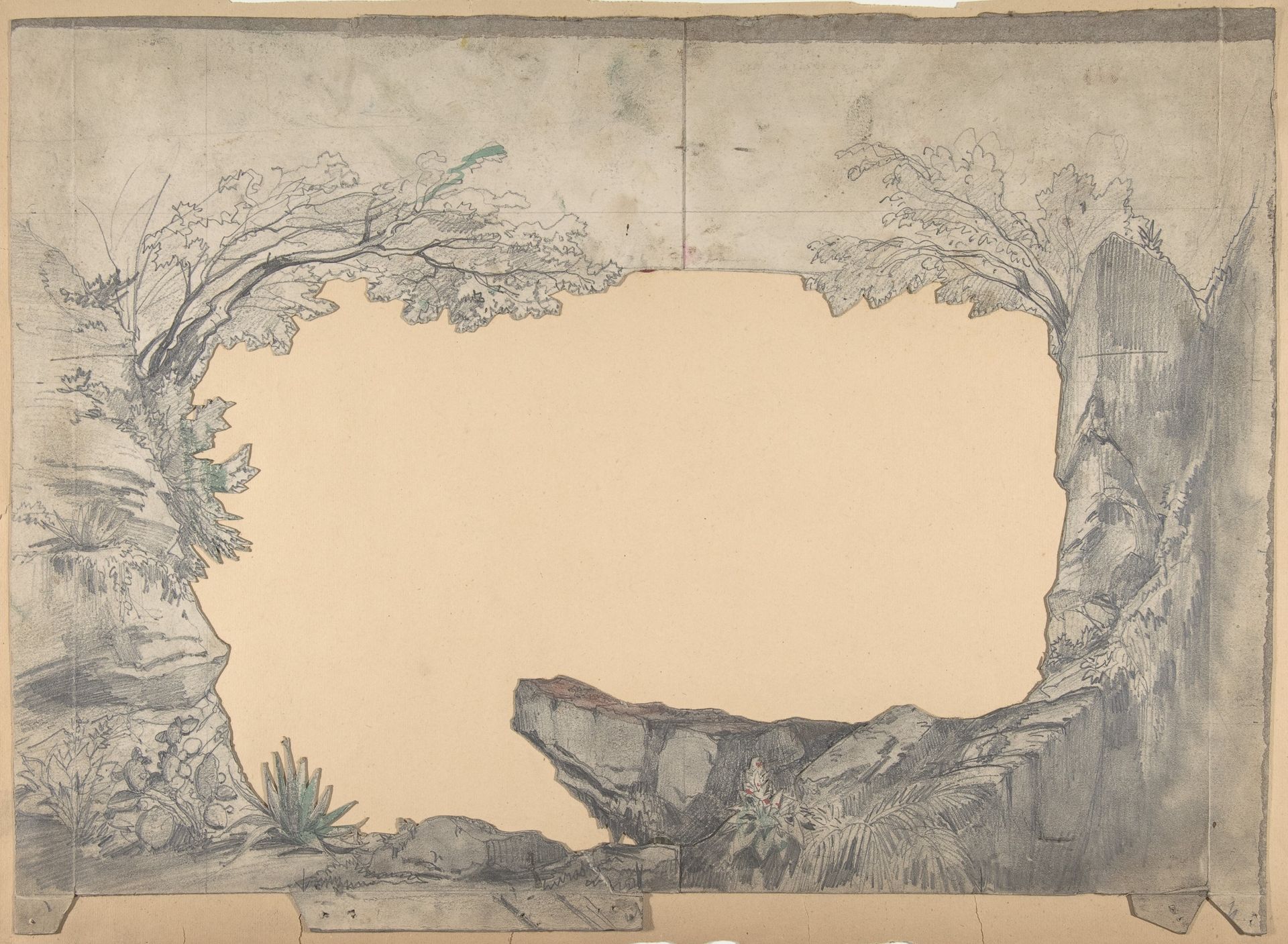 Design for a Stage Set at the Opéra, Paris by Eugène Cicéri