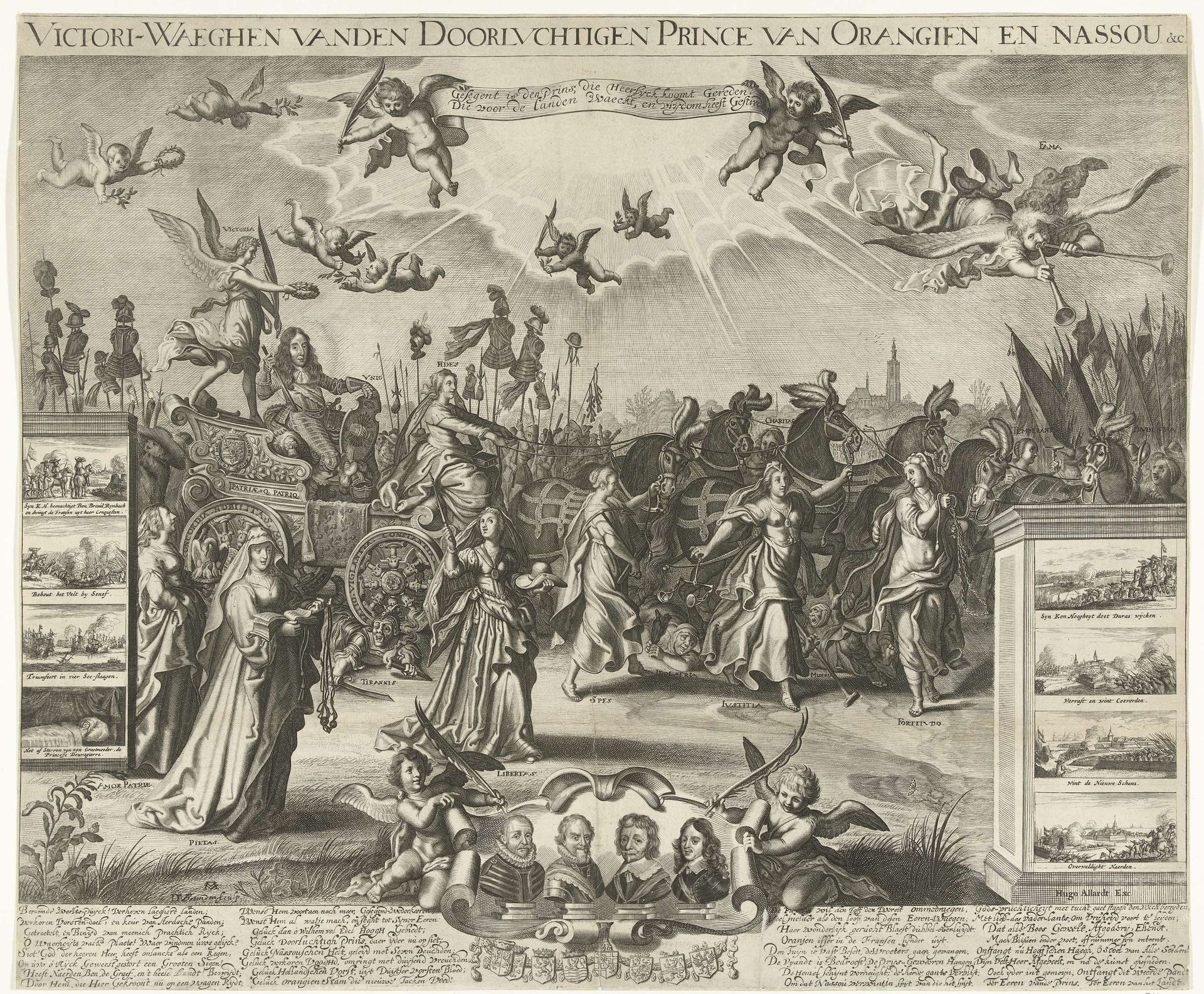 Triomfwagen van de prins van Oranje, 1675 by Daniël van den Bremden
