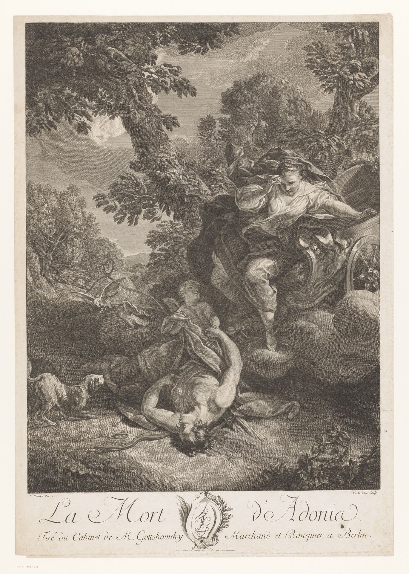 Dood van Adonis by M. Martinet