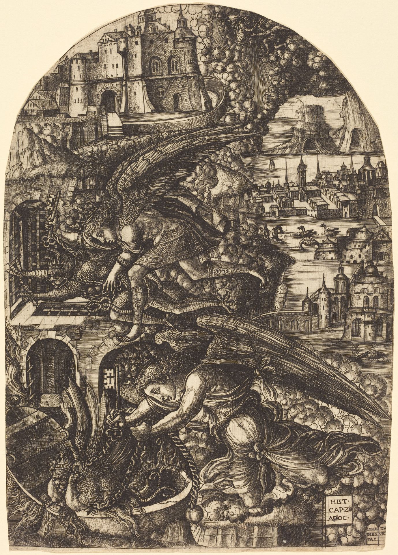 Satan Bound for a Thousand Years by Jean Duvet