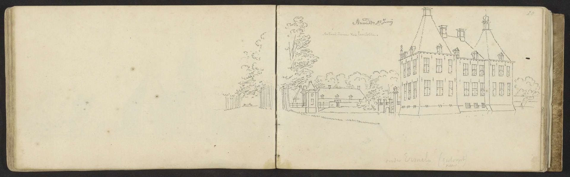 Kasteel Staverden bij Ermelo by Abraham de (II) Haen