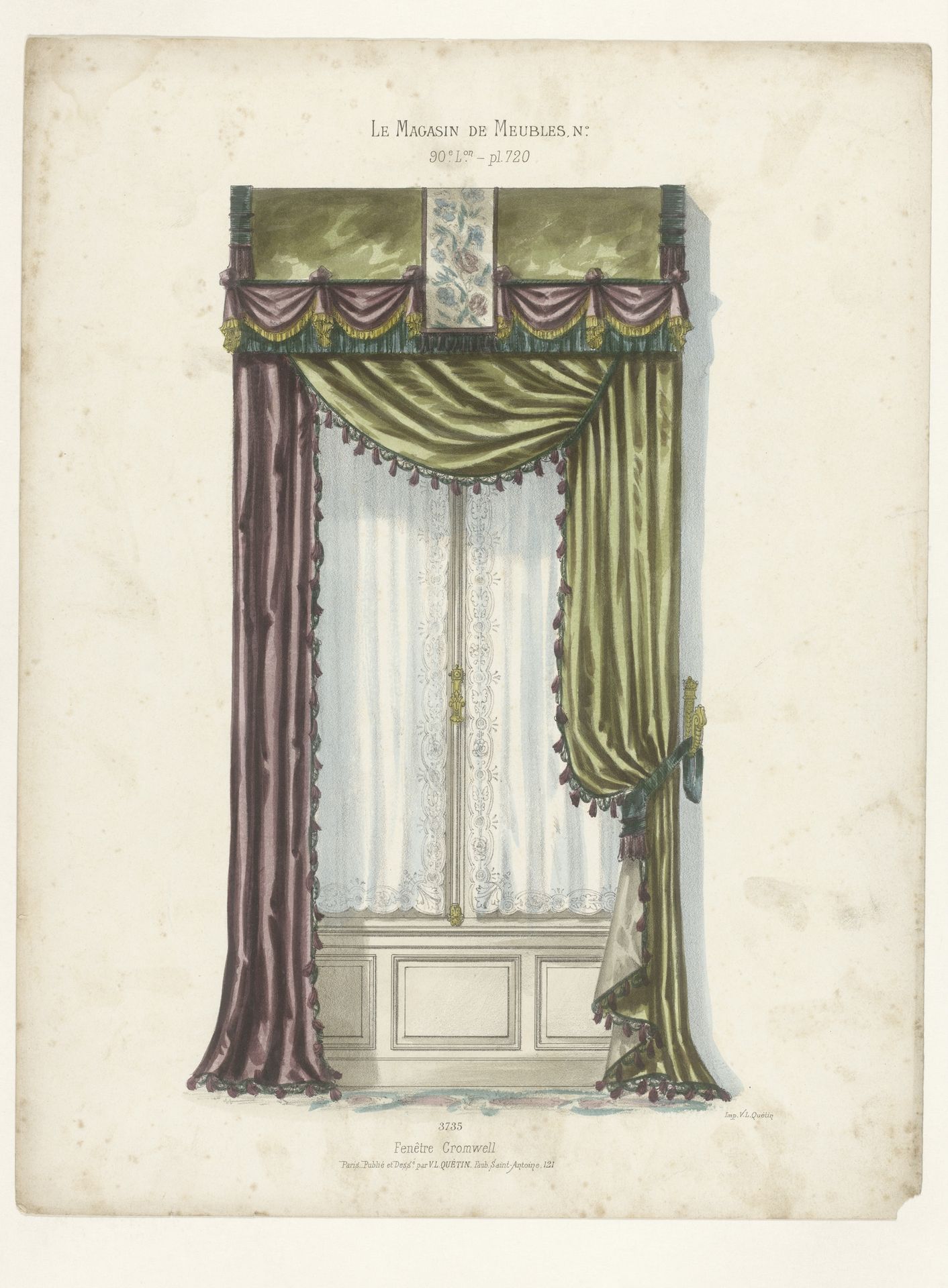 Venster met gordijnen by Anonymous