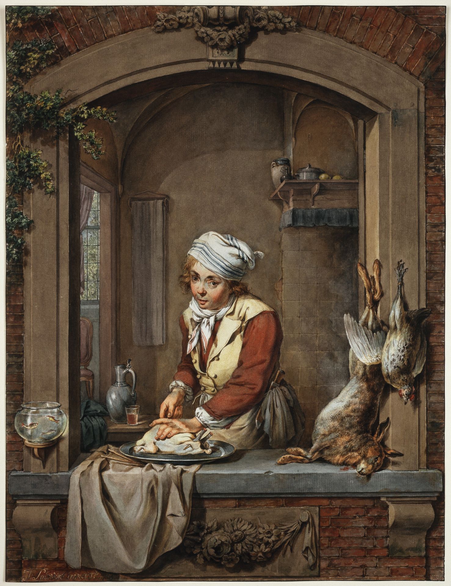 Scullery Boy by Jacobus Johannes Lauwers