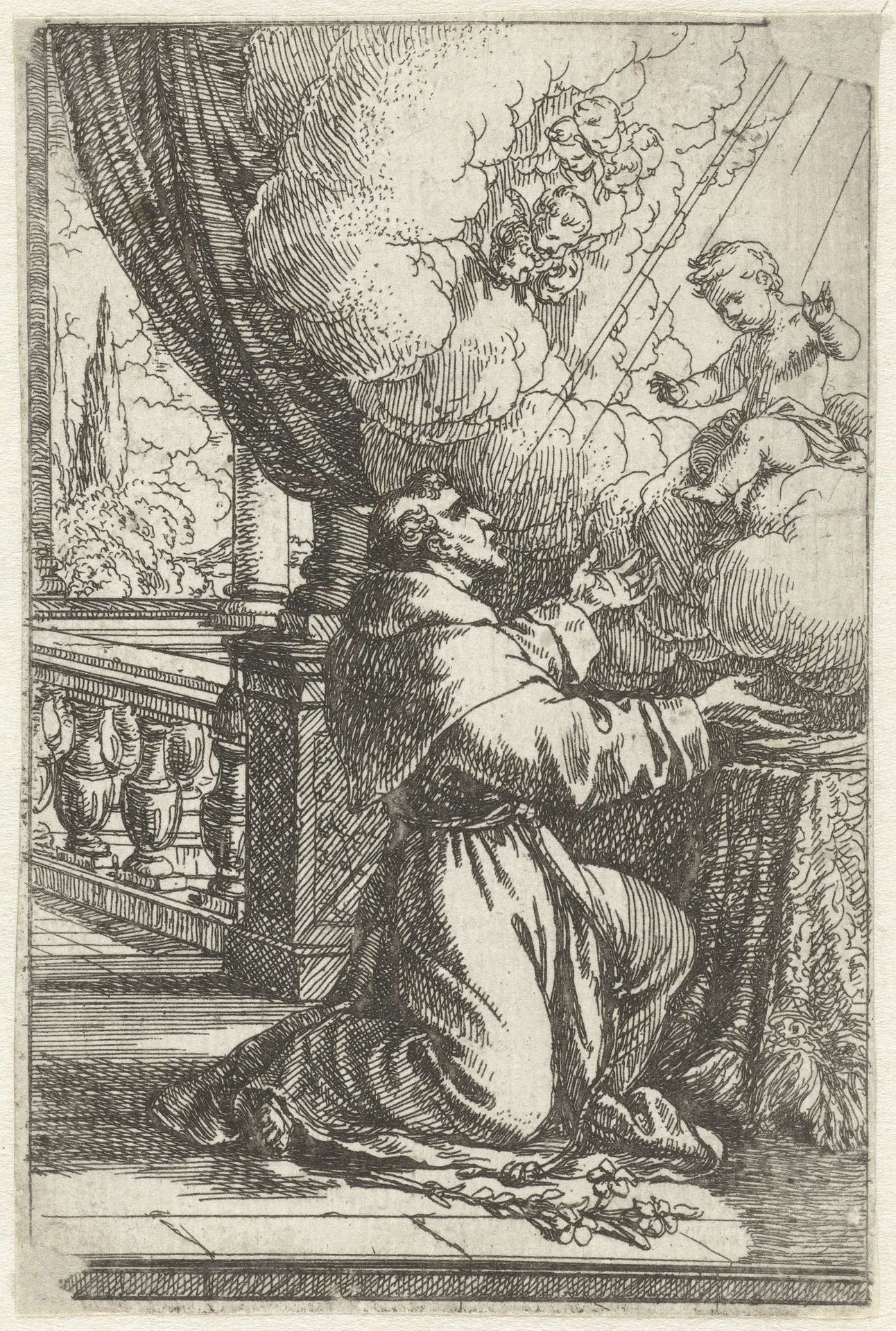 Heilige Antonius van Padua en zijn visioen van het Christuskind by Jonas Umbach