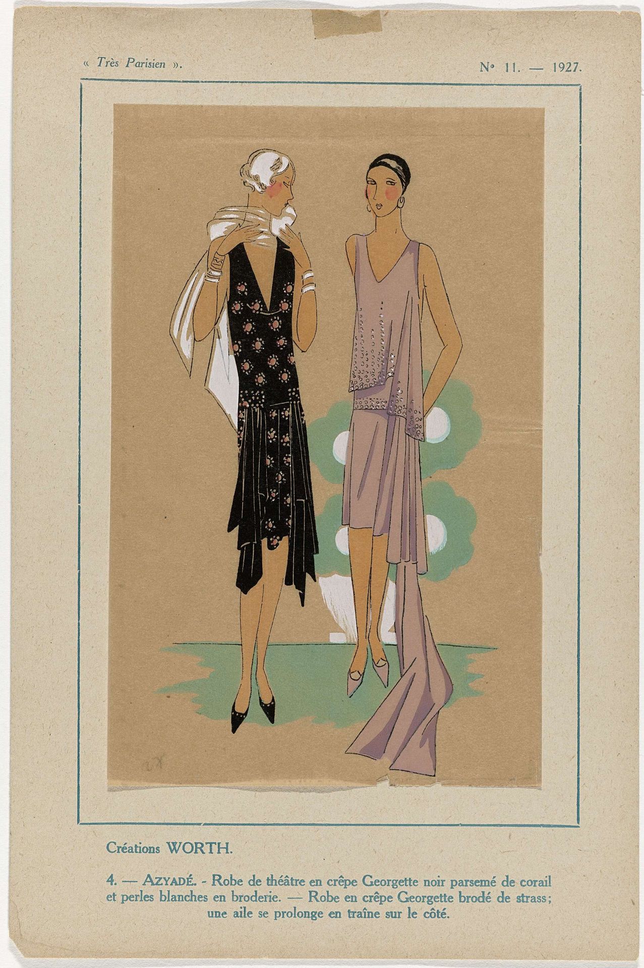 Très Parisien, 1927, No. 11 : -4: Créations Worth (...) by Anonymous