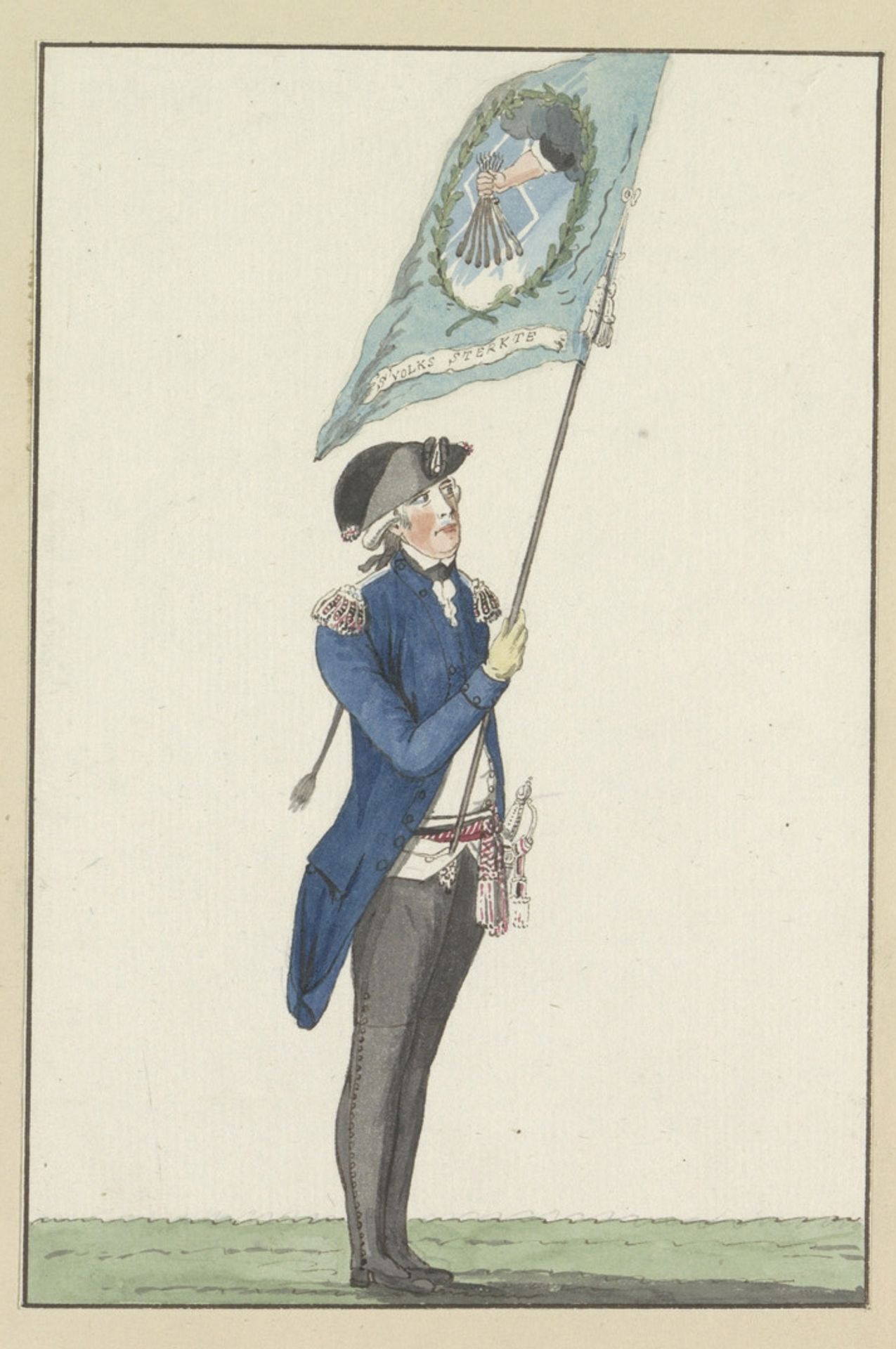Vaandrig van het Genootschap tot Nut der Schutterij te Amsterdam, 1787 by Anonymous