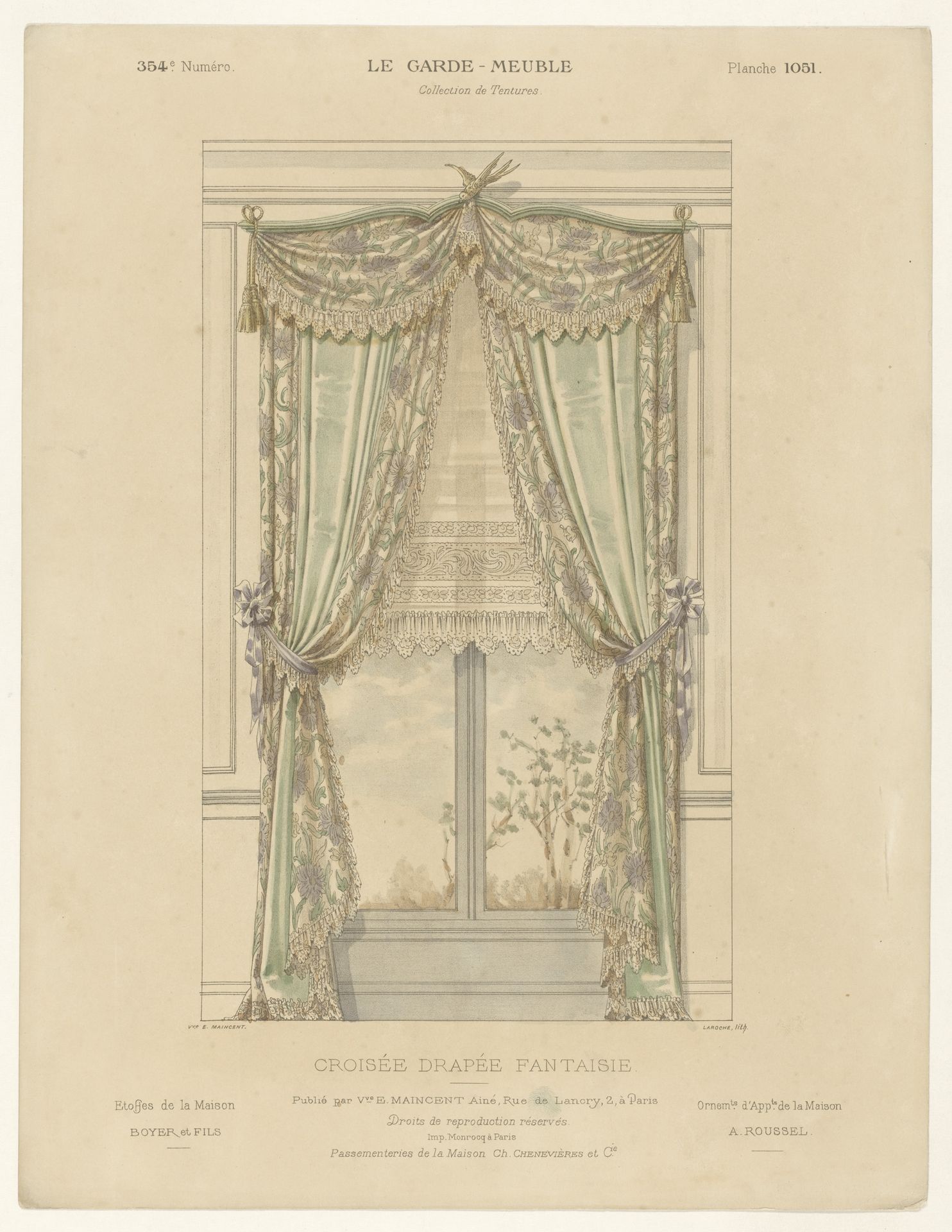 Venster met gordijnen by Léon Laroche
