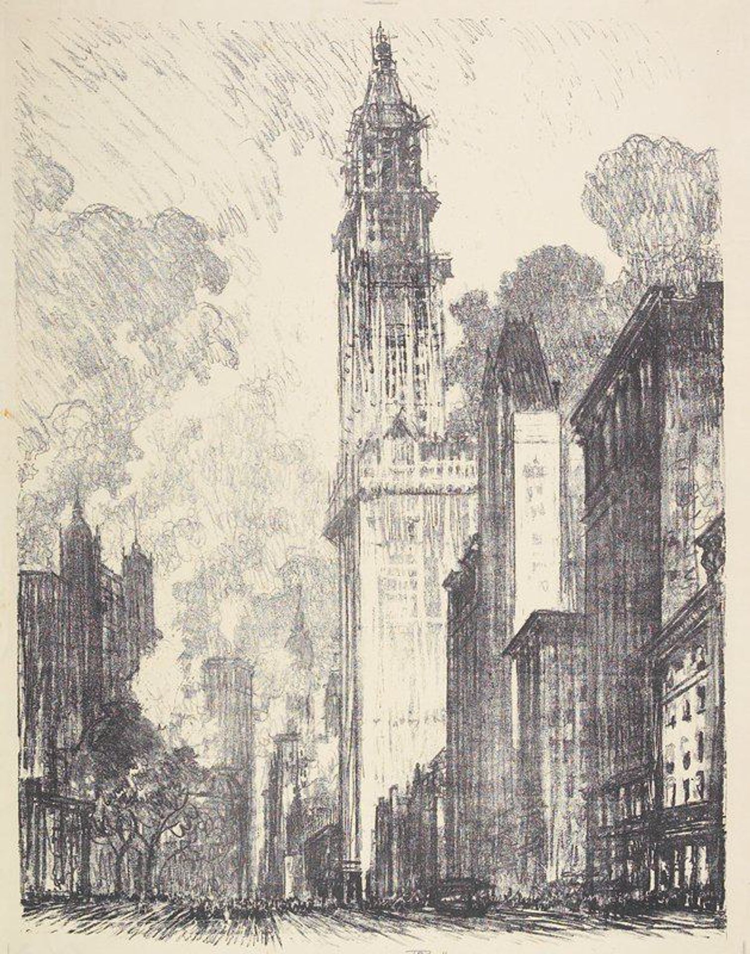 The Woolworth Building by Joseph Pennell