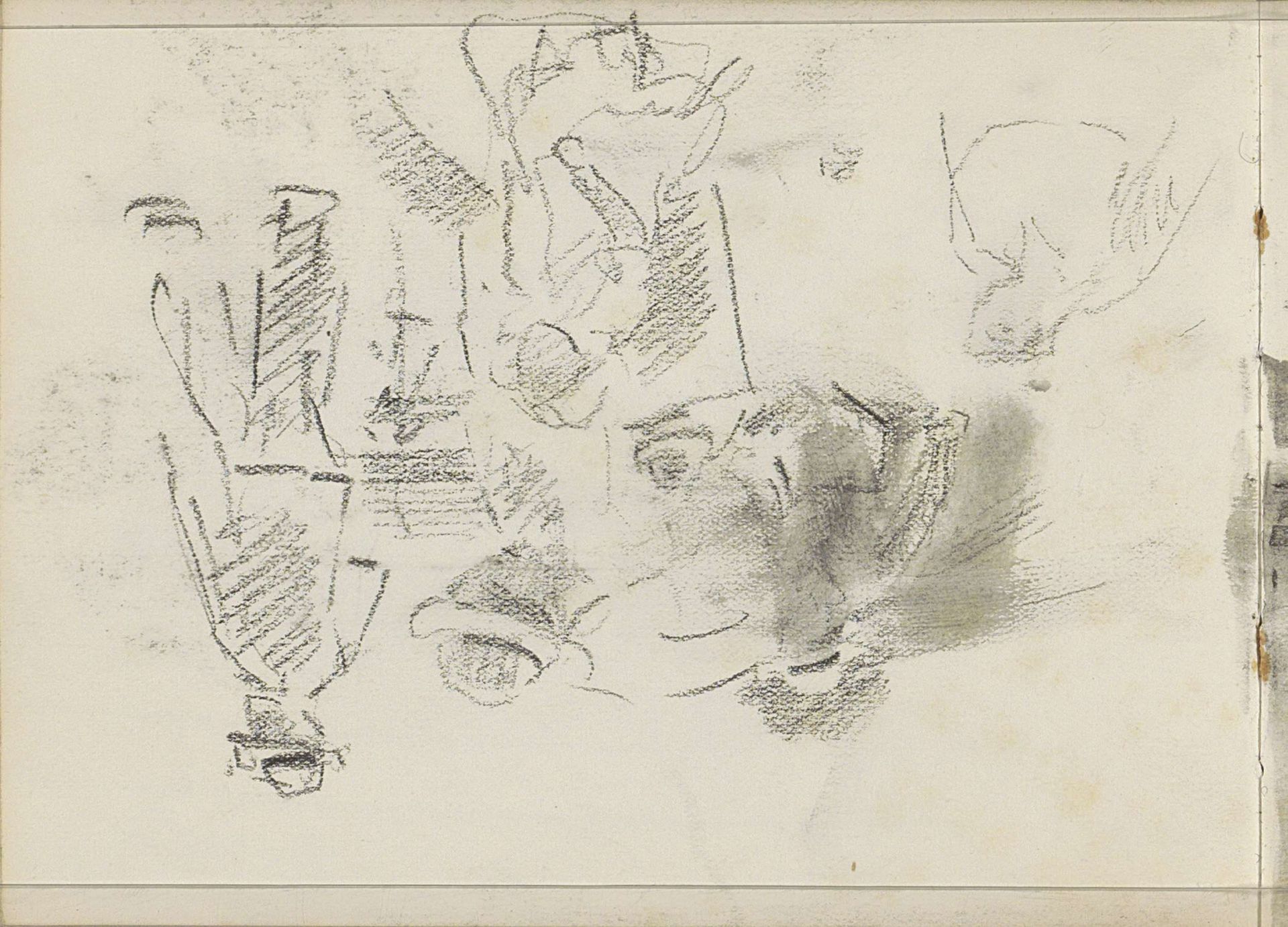 Figuren in verschillende houdingen by Johan Antonie de Jonge