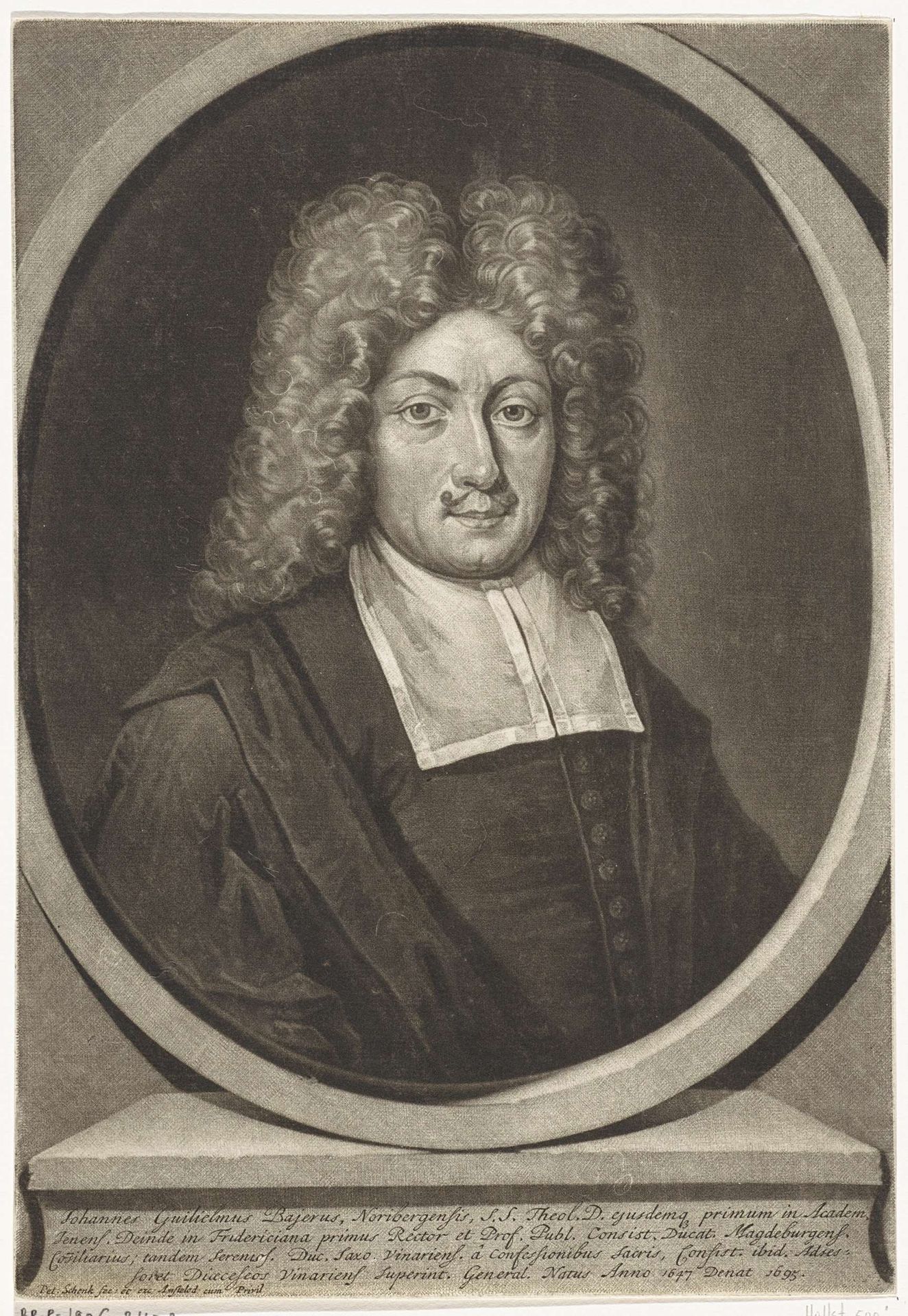 Portret van Joseph Wilhelm Baier by Pieter Schenk