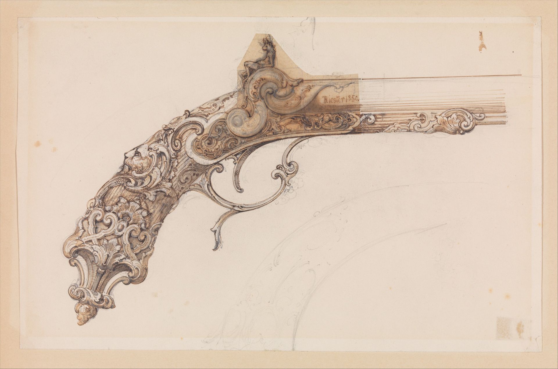 Design for a Percussion Pistol by Martin Riester