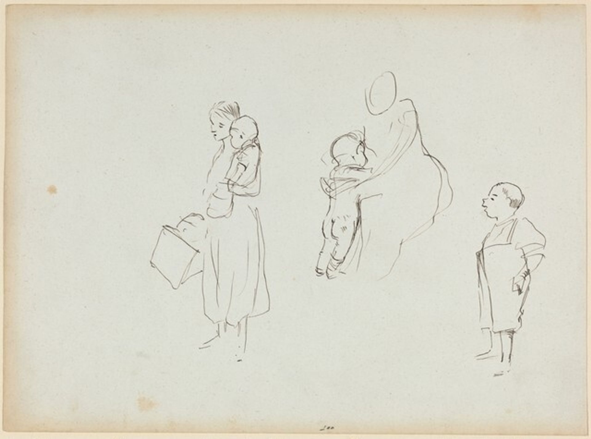 Three Sketches of Women and Children by Jean-Louis Forain