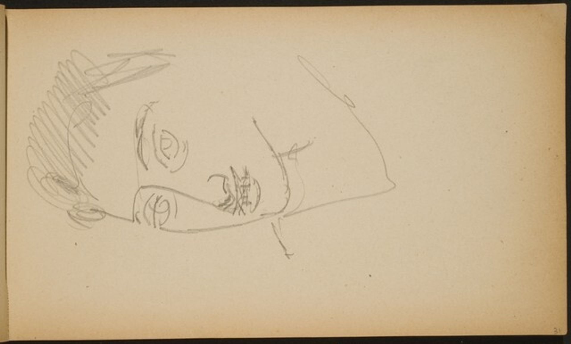 Männliche Bildnisstudie (Male Portrait Study) [p. 31] by Max Beckmann