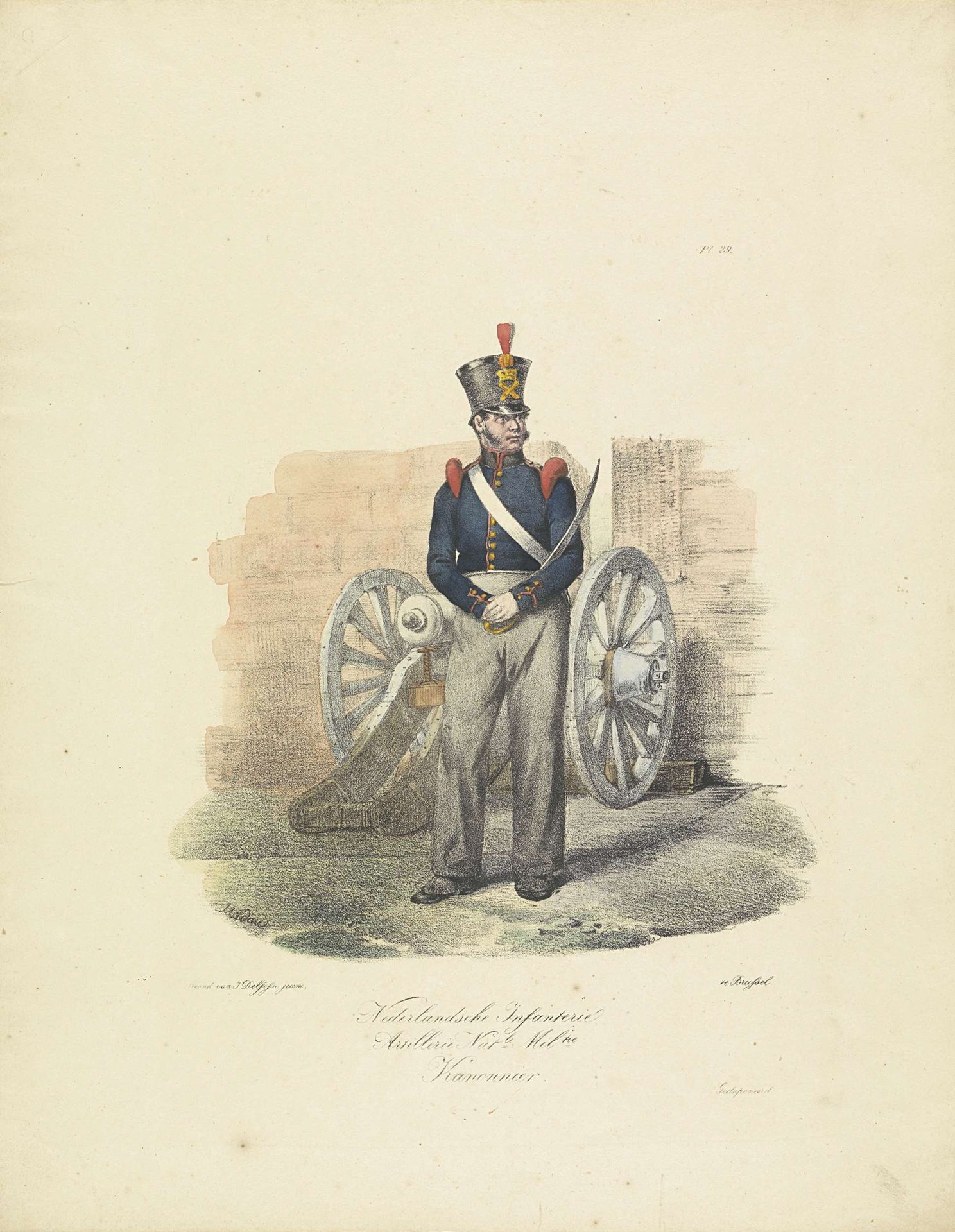 Kanonnier, 1820-1825 by Jean-Baptiste Madou