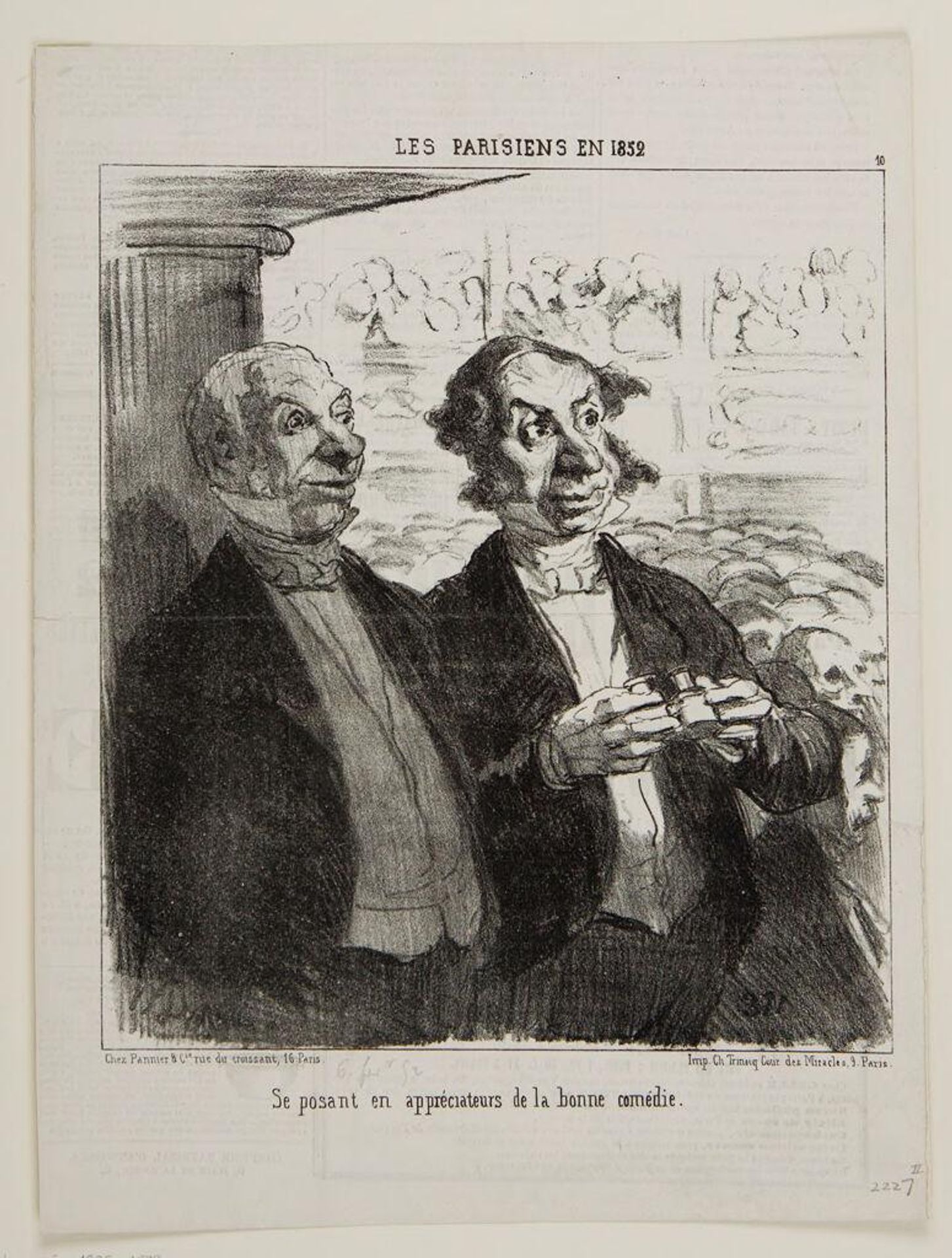 Pretending to Appreciate Good Comedy by Honoré Daumier