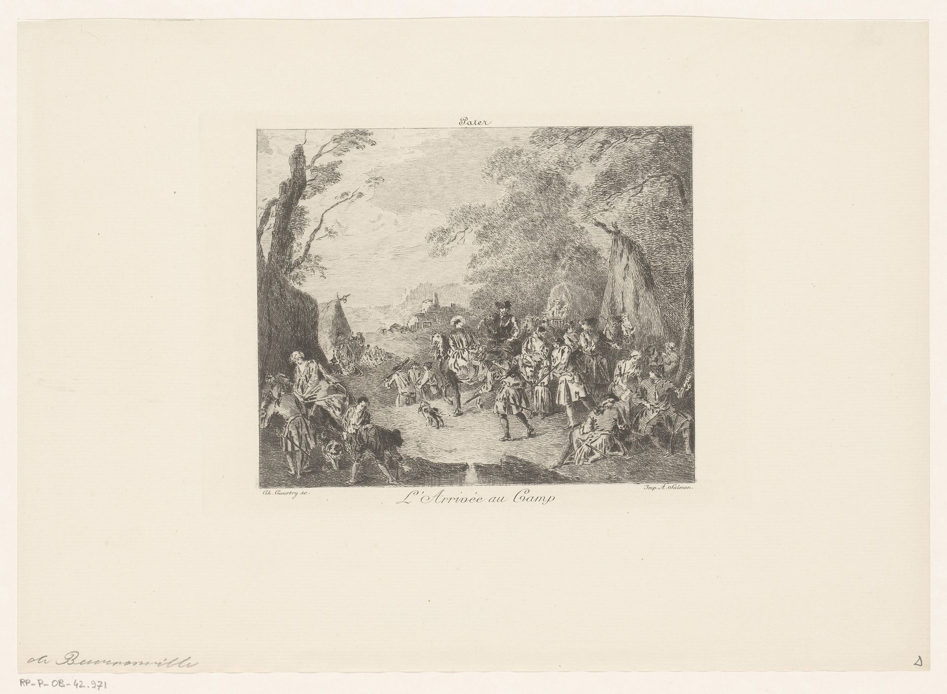 Landschap met een legerkamp by Charles Courtry