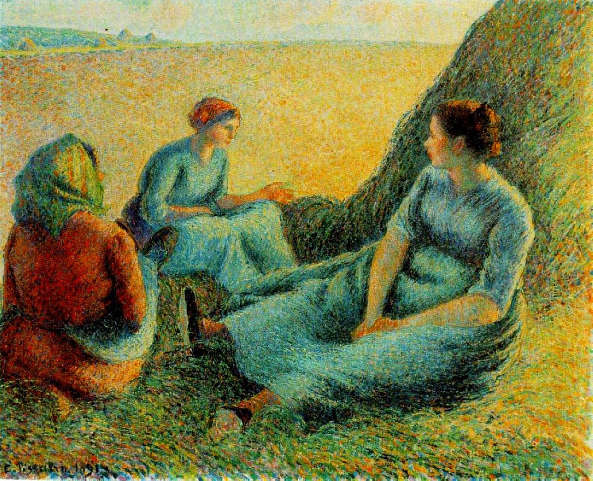 Haymakers Resting by Camille Pissarro
