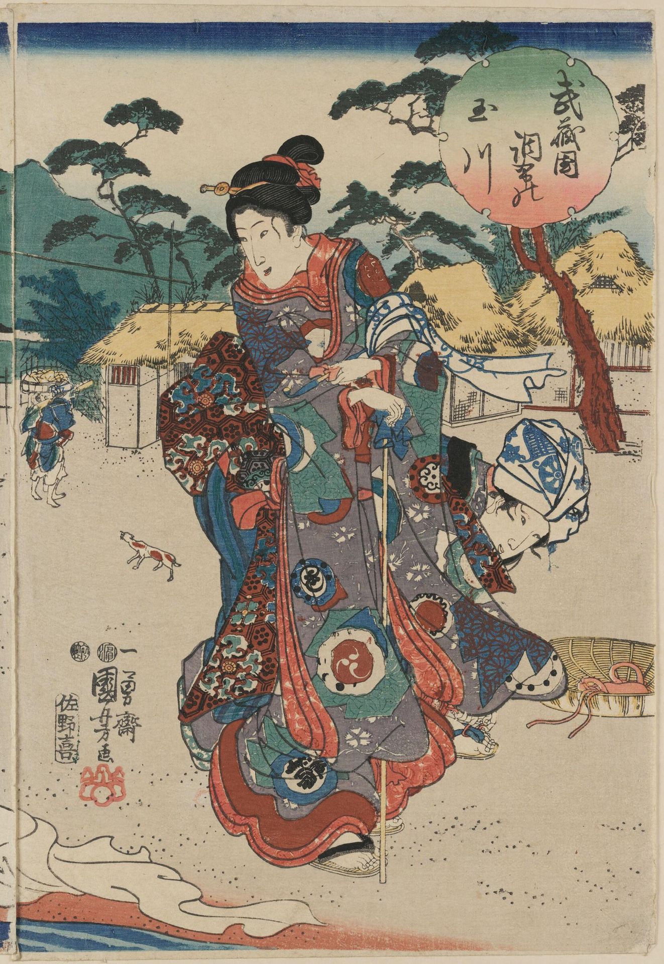 Musashi no Kuni: ChÅfu no Tamagawa by Utagawa Kuniyoshi 歌川國芳
